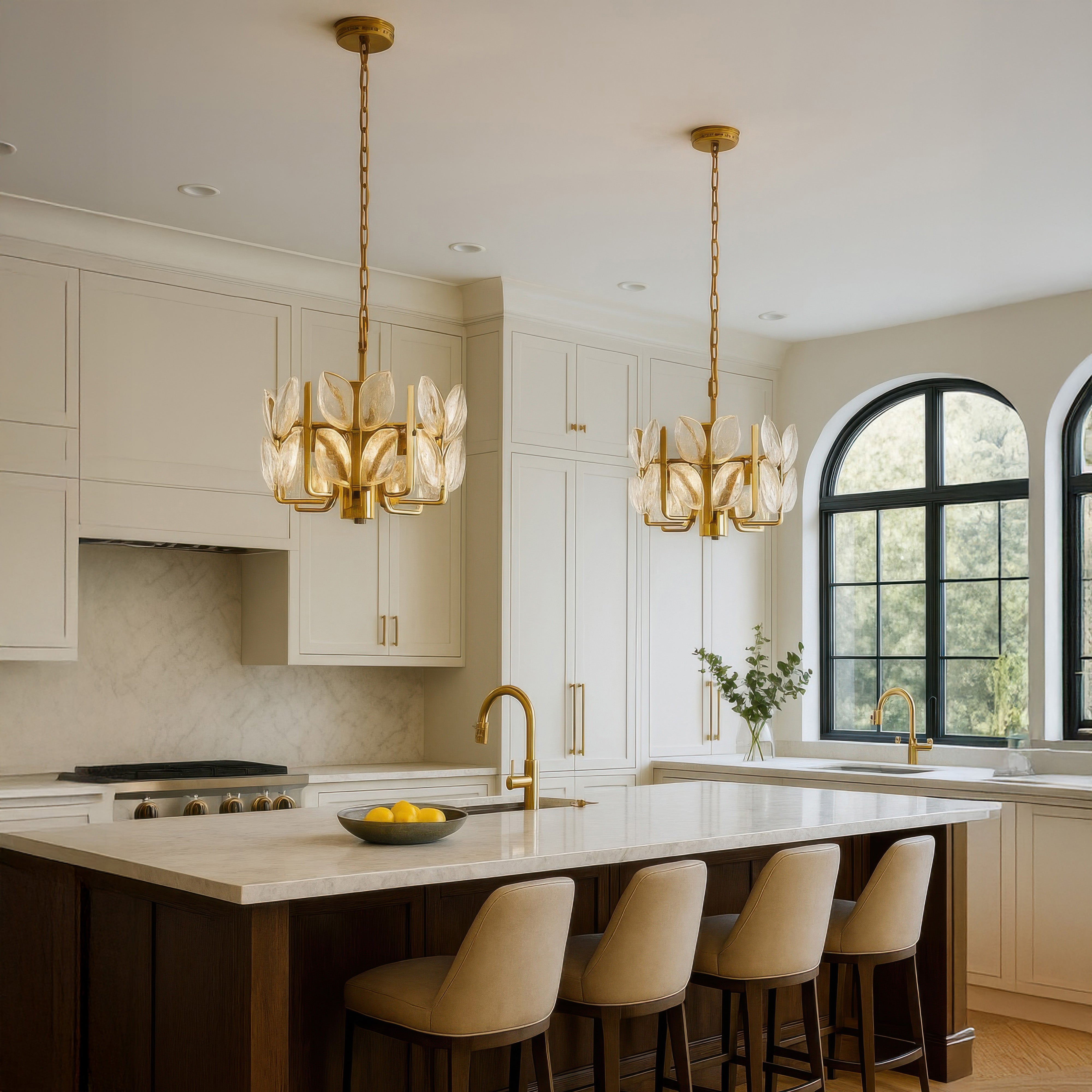 Brass Tax 6 Light Chandelier - Satin Brass