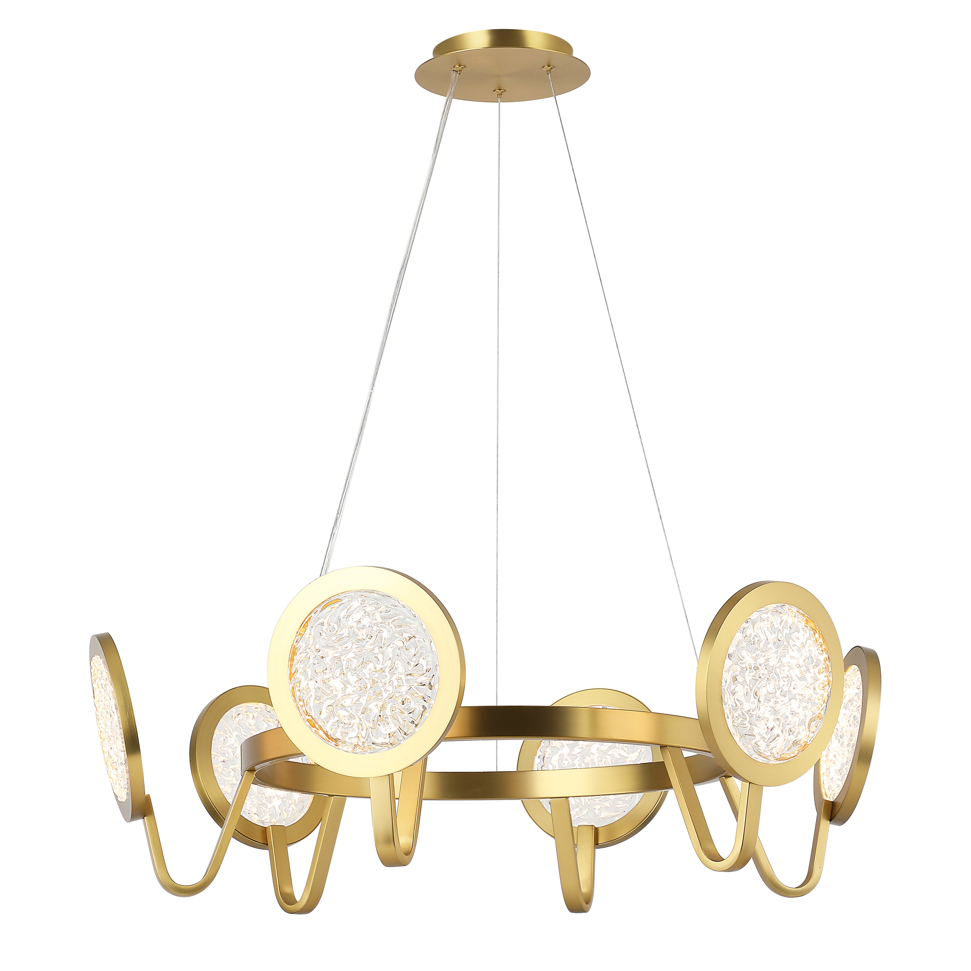 Sherlock 6 Light Pendant - Satin Brass