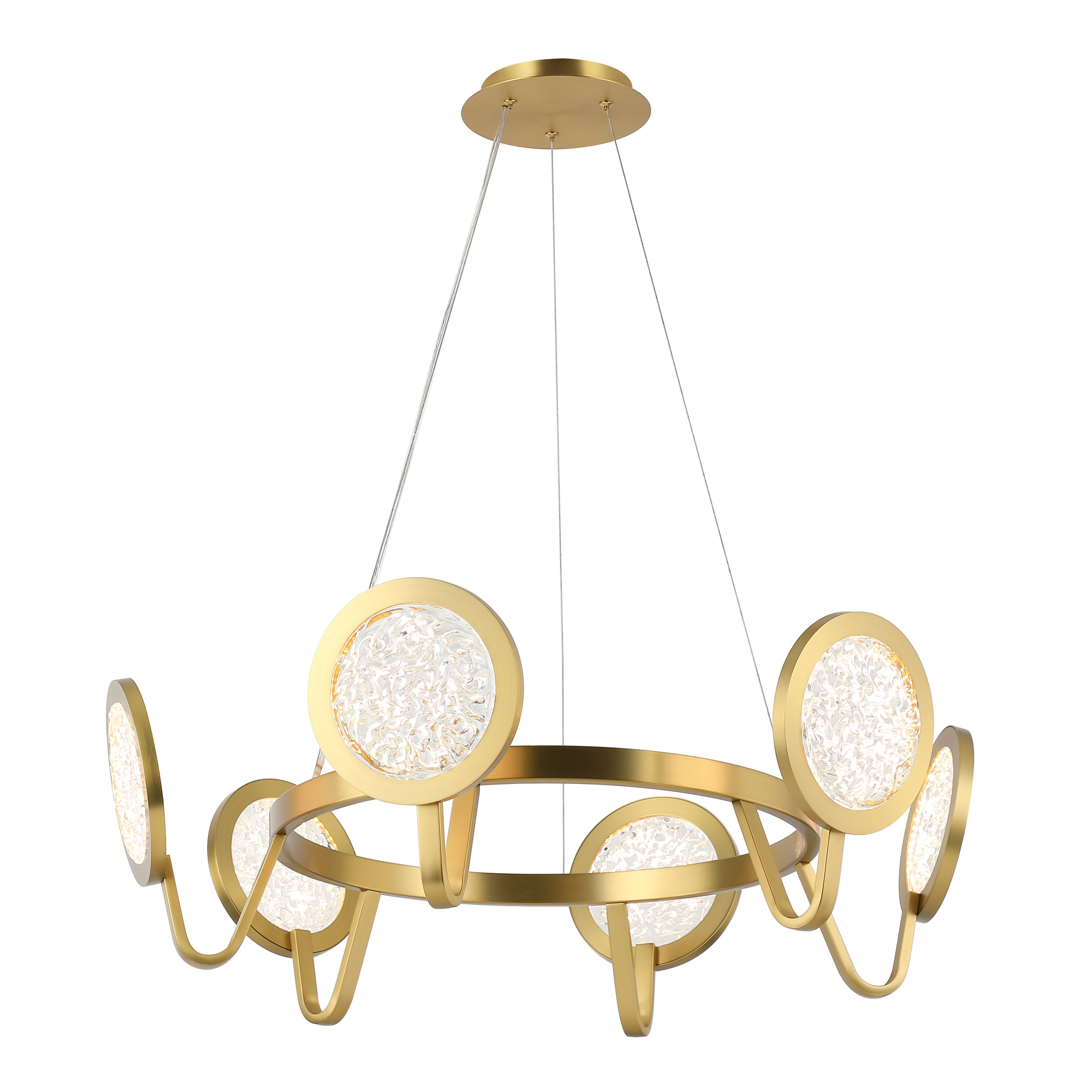 Sherlock 6 Light Pendant - Satin Brass