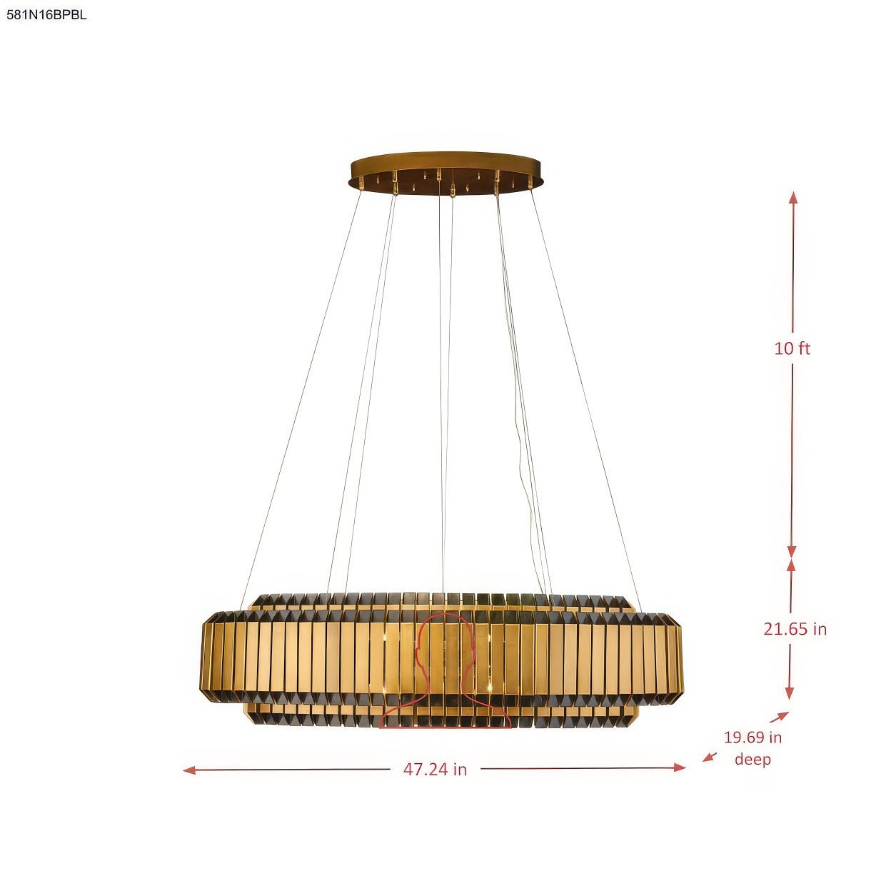 Mod Squad 16 Light Dimmble Linear Pendant