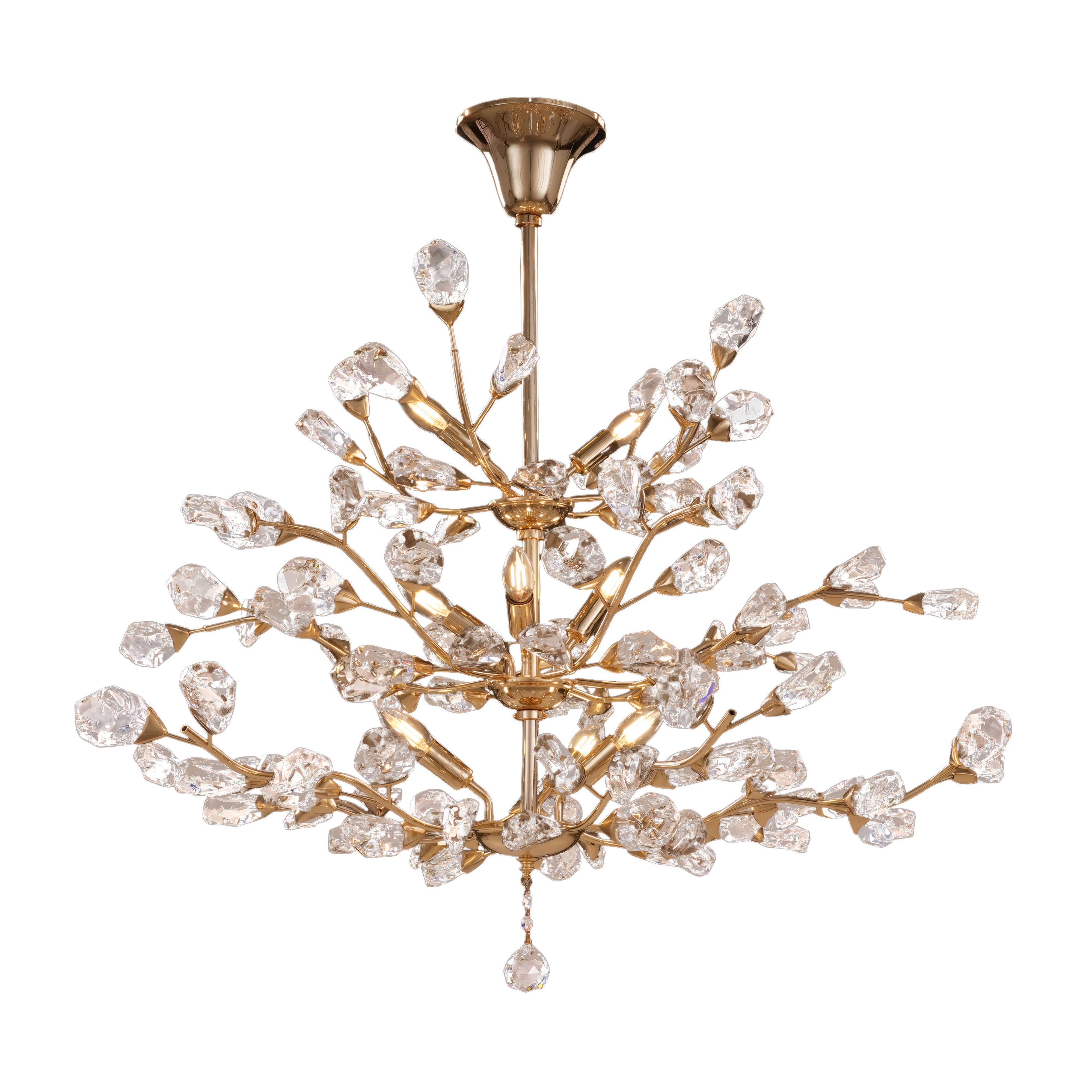 Golden Thicket 9 Light Dimmable Pendant - Polished Gold