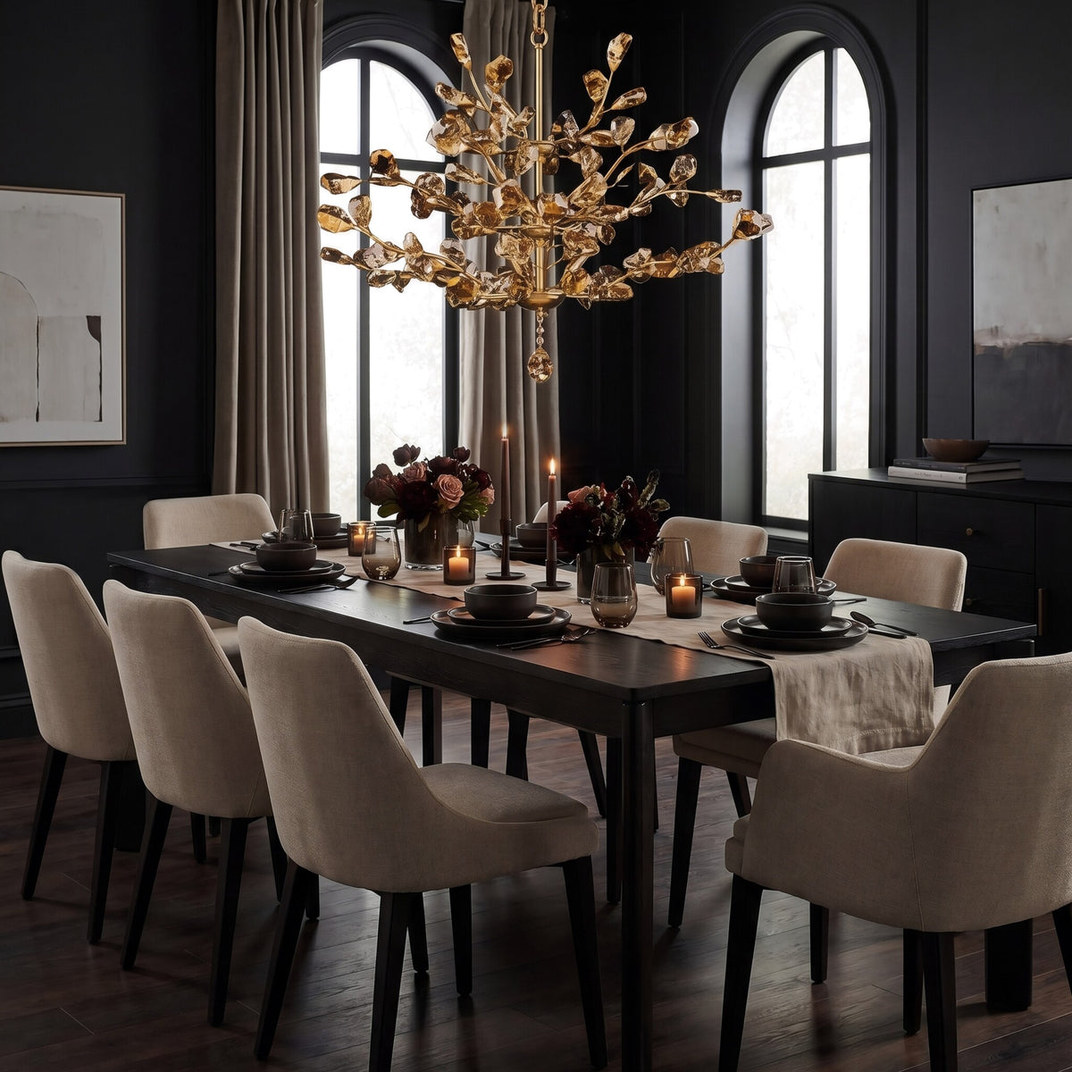 Golden Thicket 9 Light Dimmable Pendant