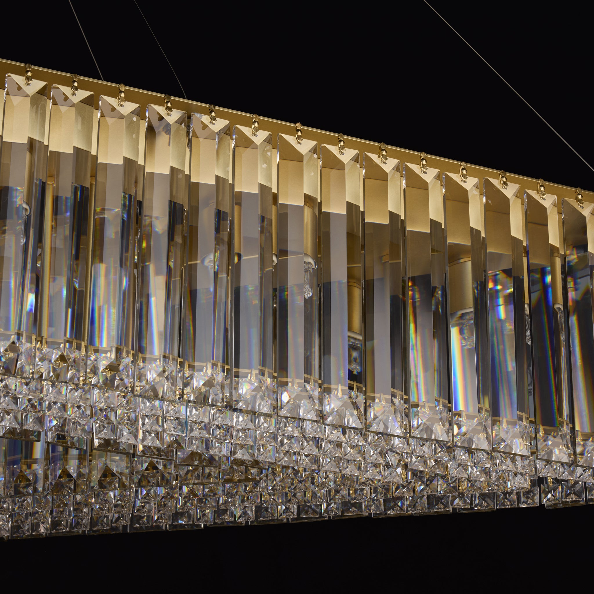 The Long View 12 Light Dimmable Linear Pendant