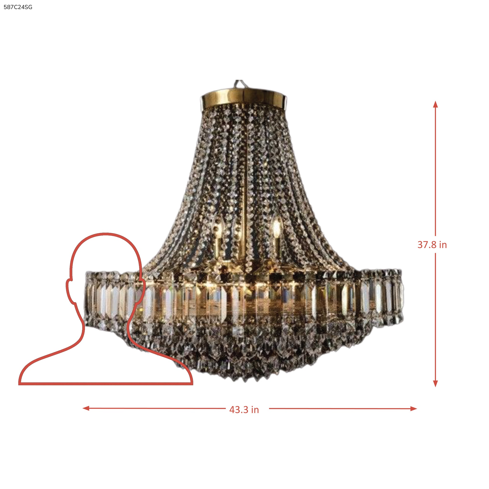 Ain't She Grand 24 Light Chandelier