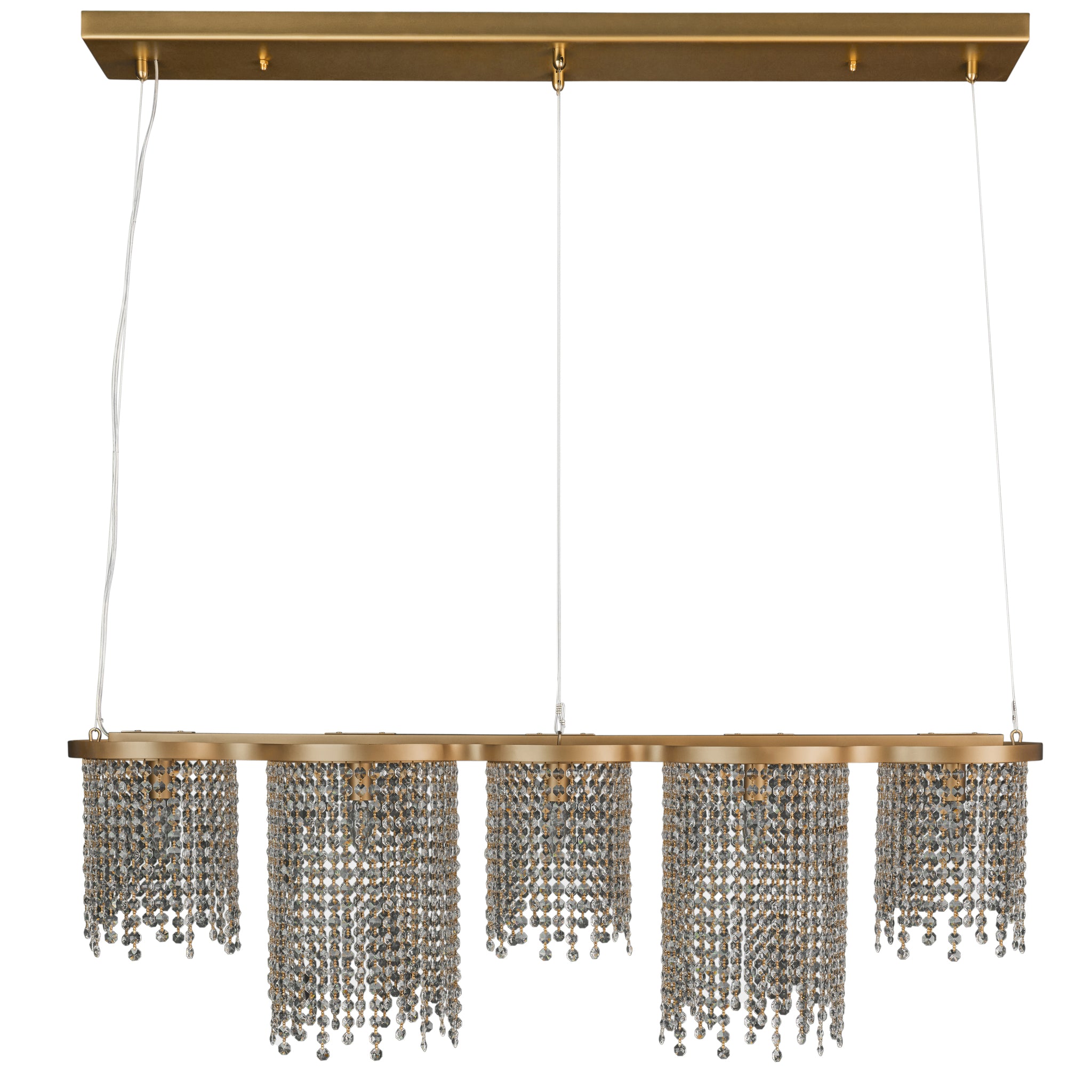 Deco Drippy 60-inch Dimmable Linear Dining Pendant - Satin Gold