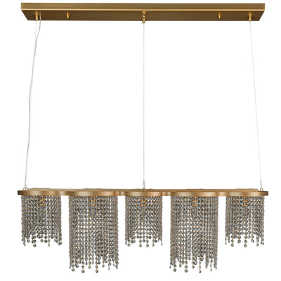 Deco Drippy 60-inch Dimmable Linear Dining Pendant - Satin Gold