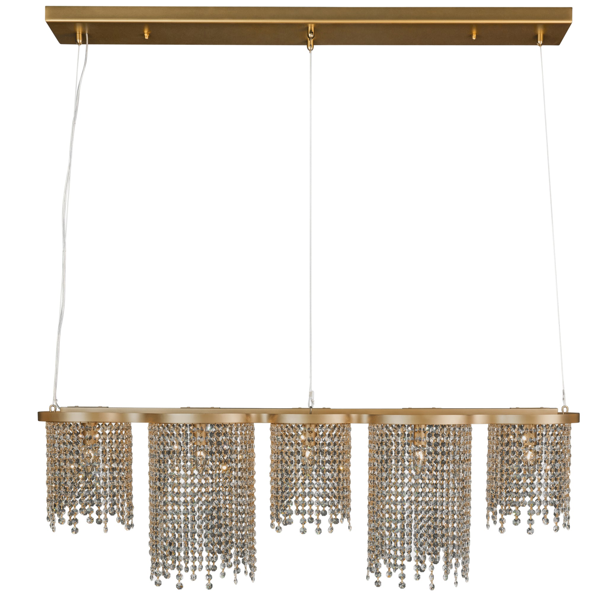 Deco Drippy 60-inch Dimmable Linear Dining Pendant - Satin Gold
