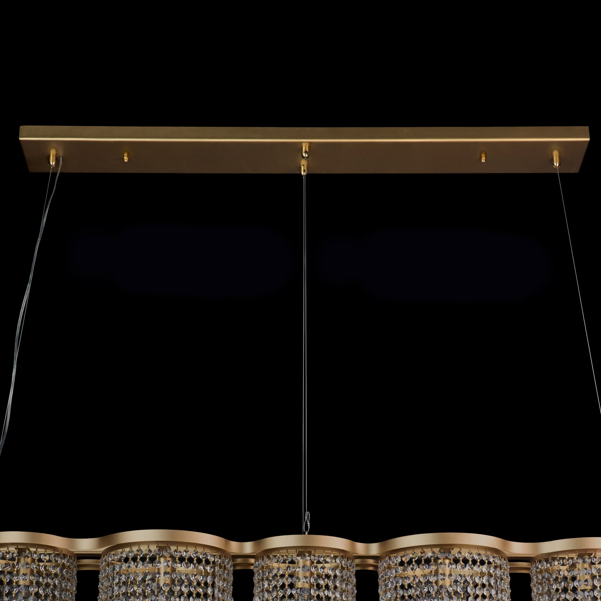 Deco Drippy 60-inch Dimmable Linear Dining Pendant - Satin Gold