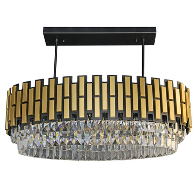 Black Tie 10 Light Dimmable Linear Pendant