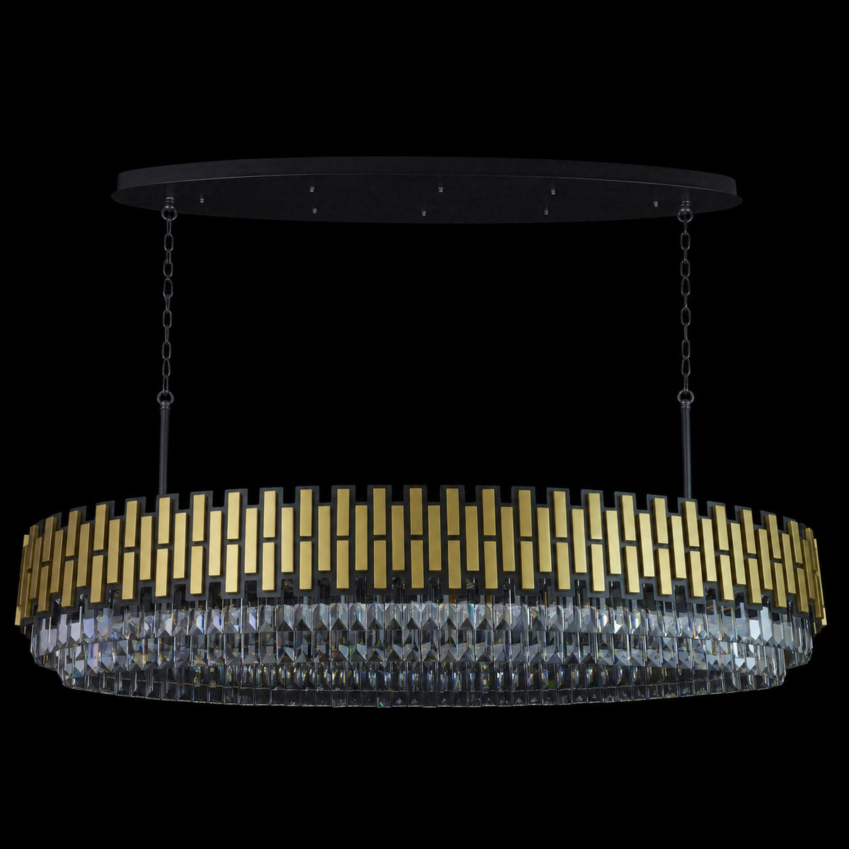 Black Tie 16 Light Dimmable Linear Pendant