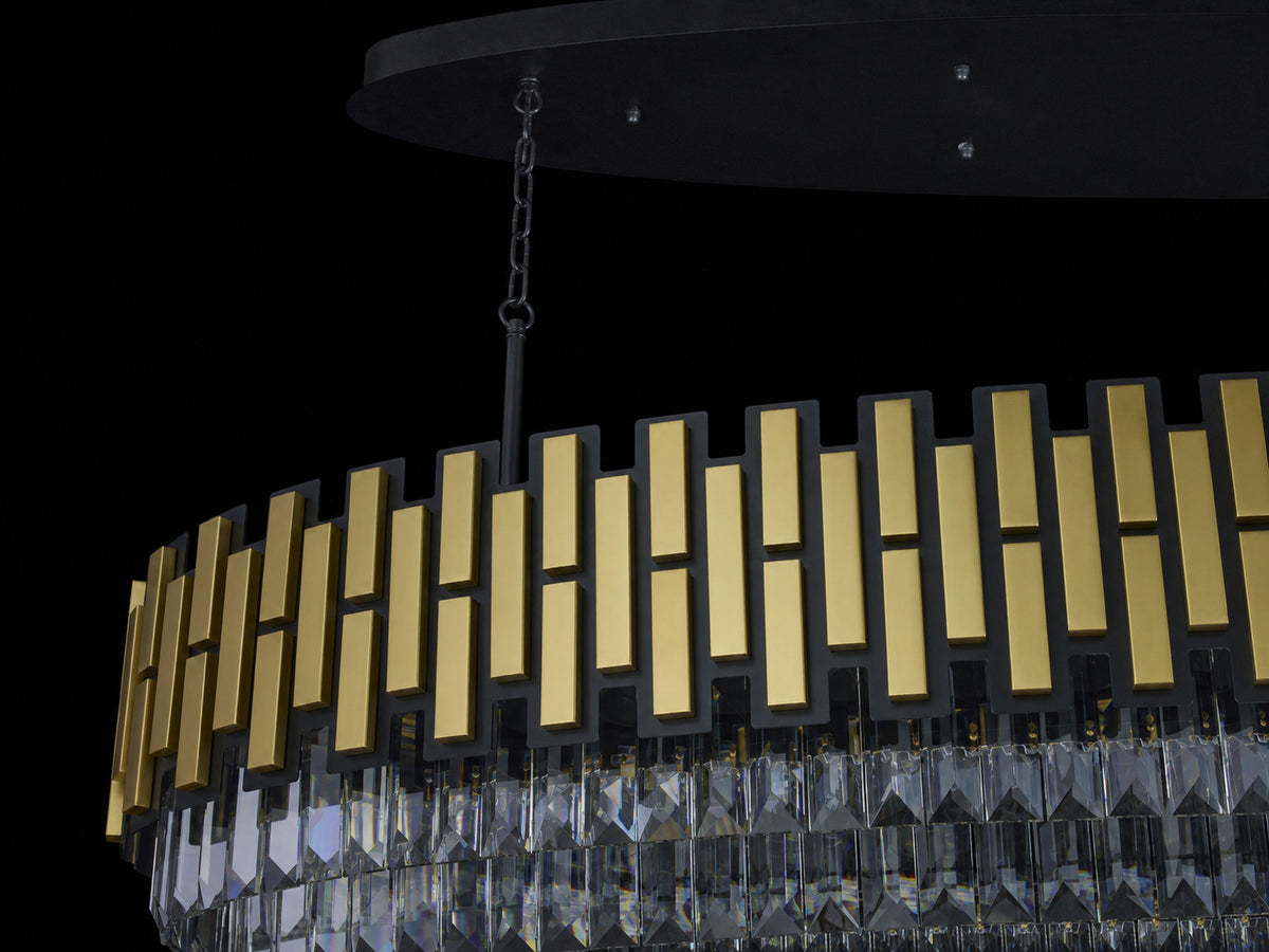 Black Tie 16 Light Dimmable Linear Pendant