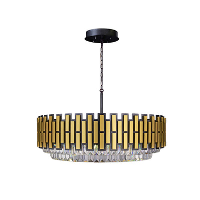 Black Tie 9 Light Dimmable Crystal Pendant Chandelier