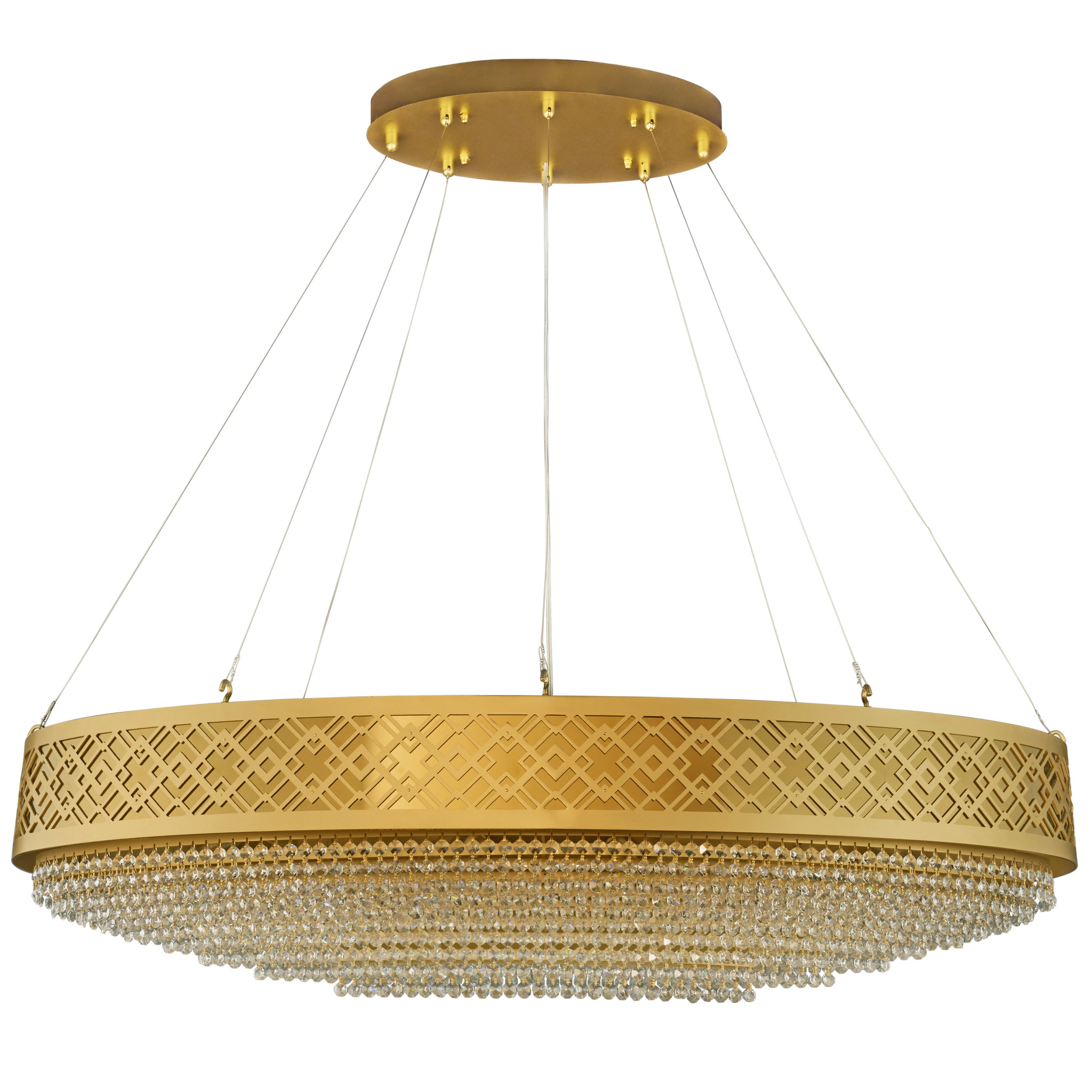 Gilded Stage 10 Light Dimmable Linear Pendant
