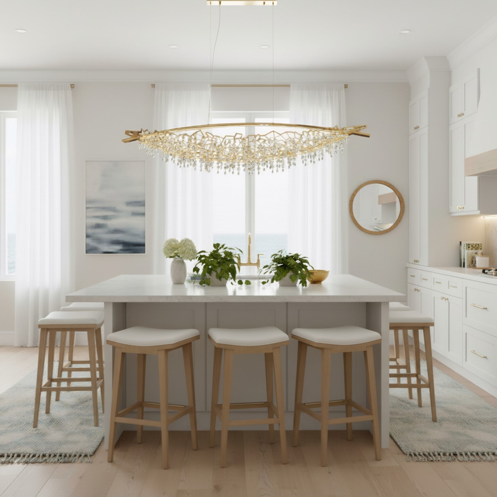 Continuum 45 Inch Dimmable Linear Pendant - Satin Gold