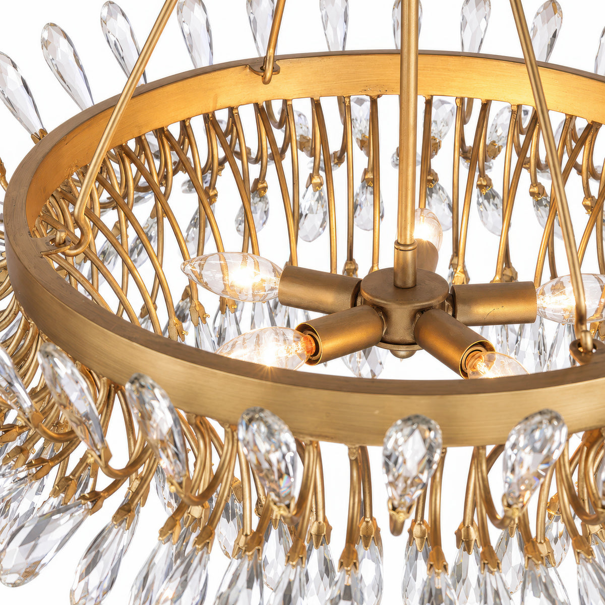 The Royal Treatment 5 Light Chandelier - Brass Kisser