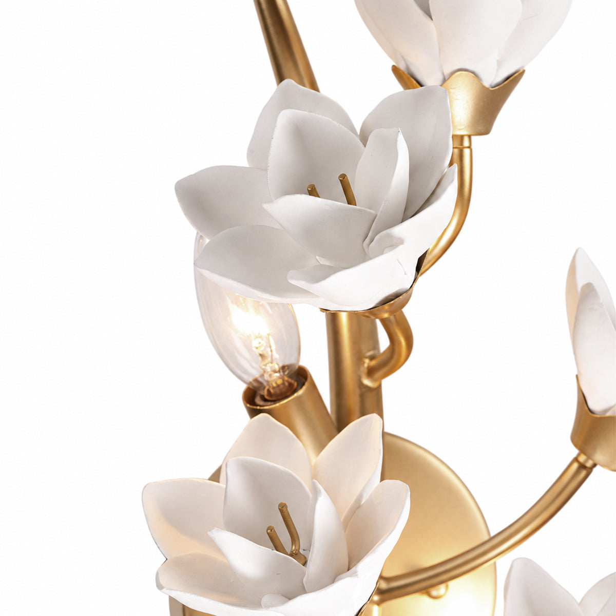 Petal to the Metal 2 Light Wall Sconce - French Gold