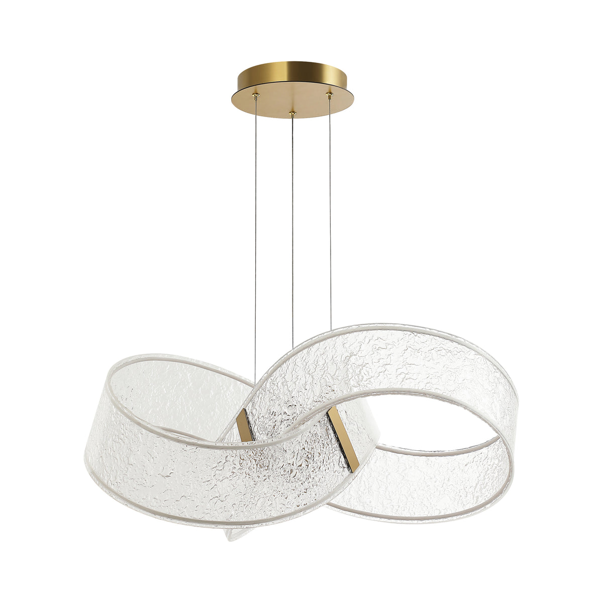 Glowstream 32" LED Chandelier - Brushed Gold