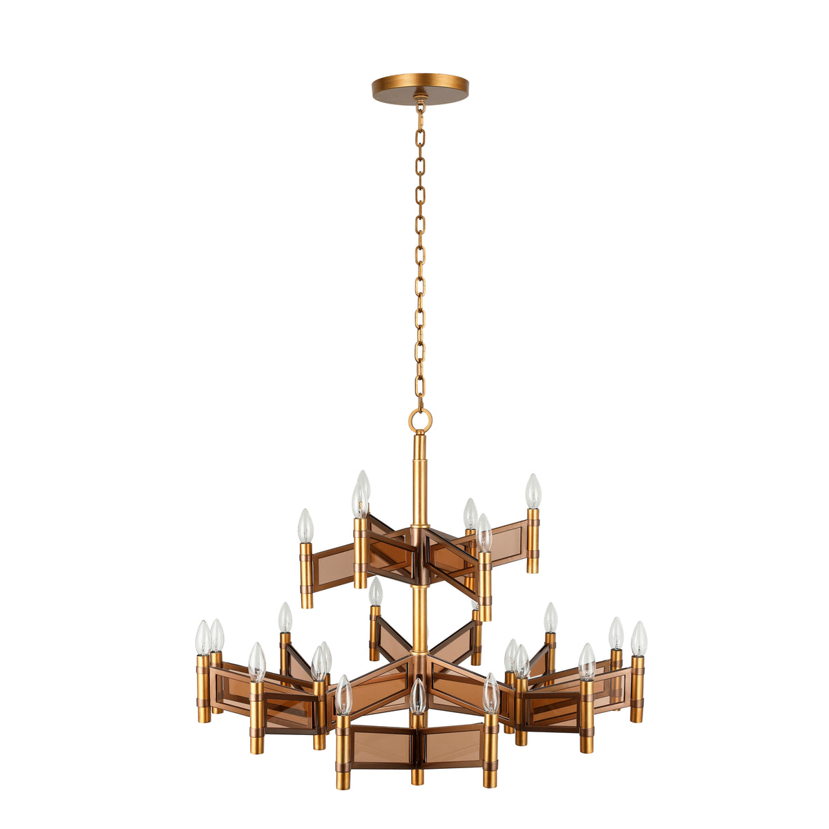 Geography 24 Light Chandelier - Brontourage and Mocha Mood