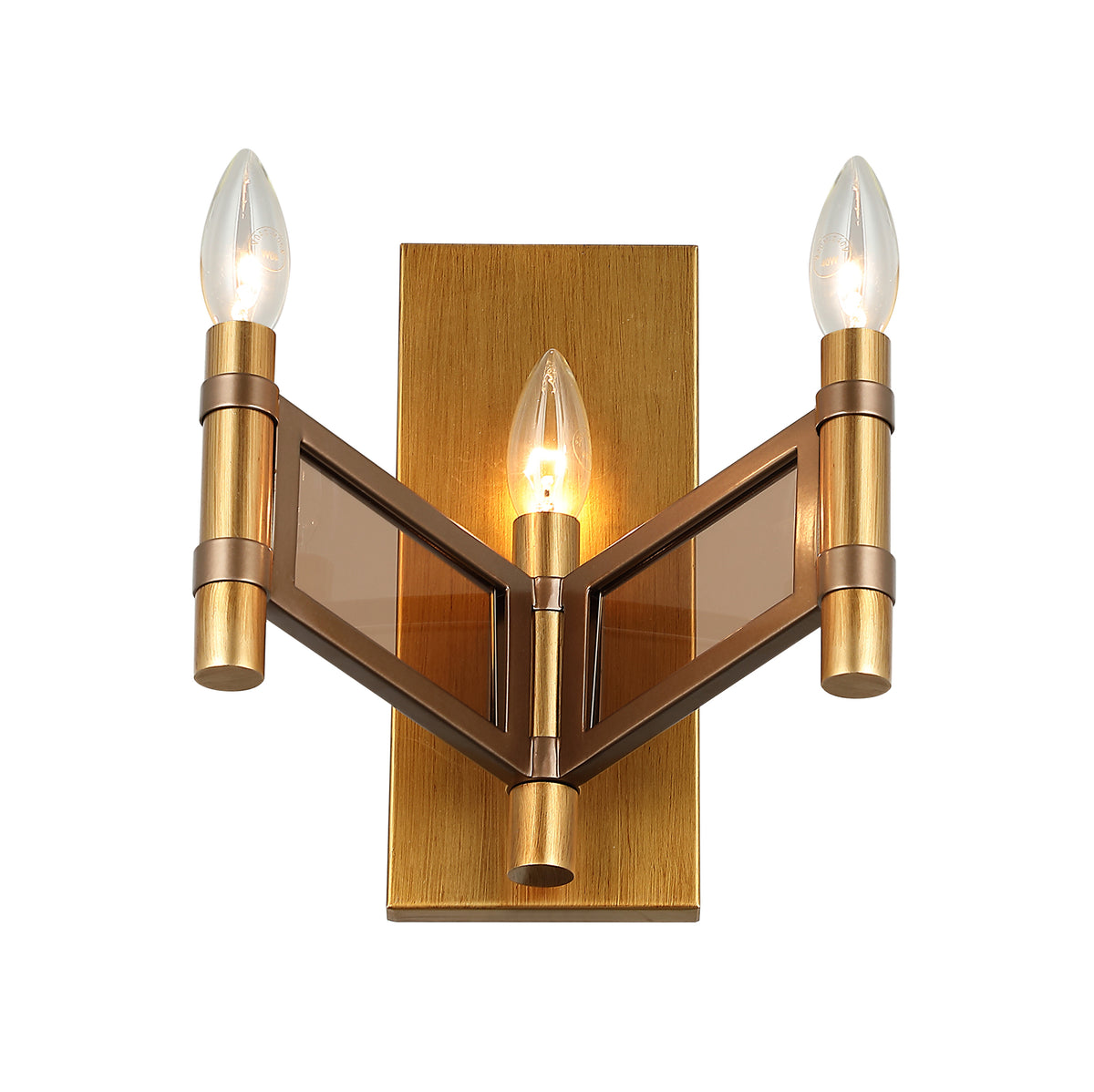 Geography 3 Light Wall Sconce - Brontourage and Mocha Mood