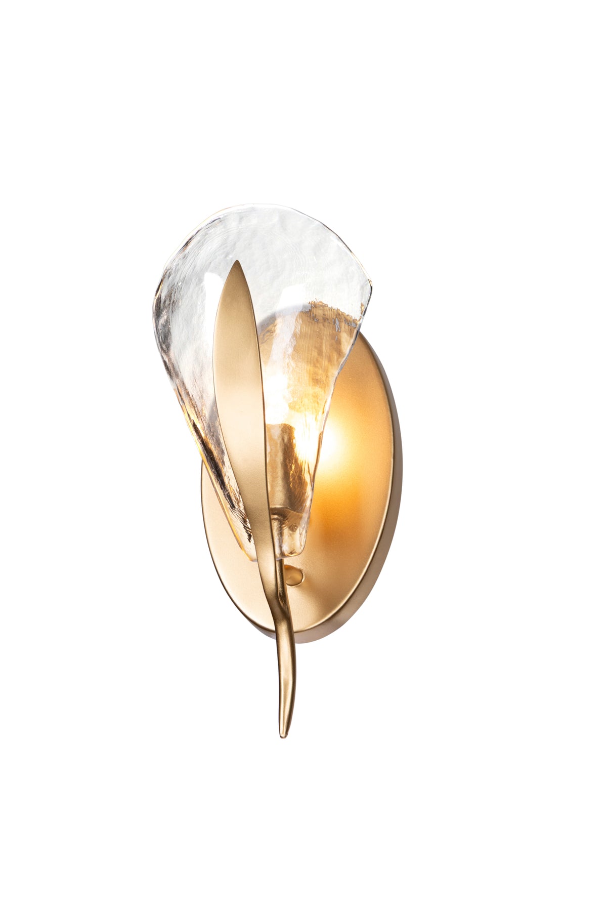 Ice Breaker Ice Glass and Travertine 1 Light Sconce
