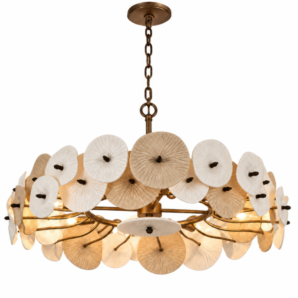 Full Bloom Porcelain 8 Lights Pendant