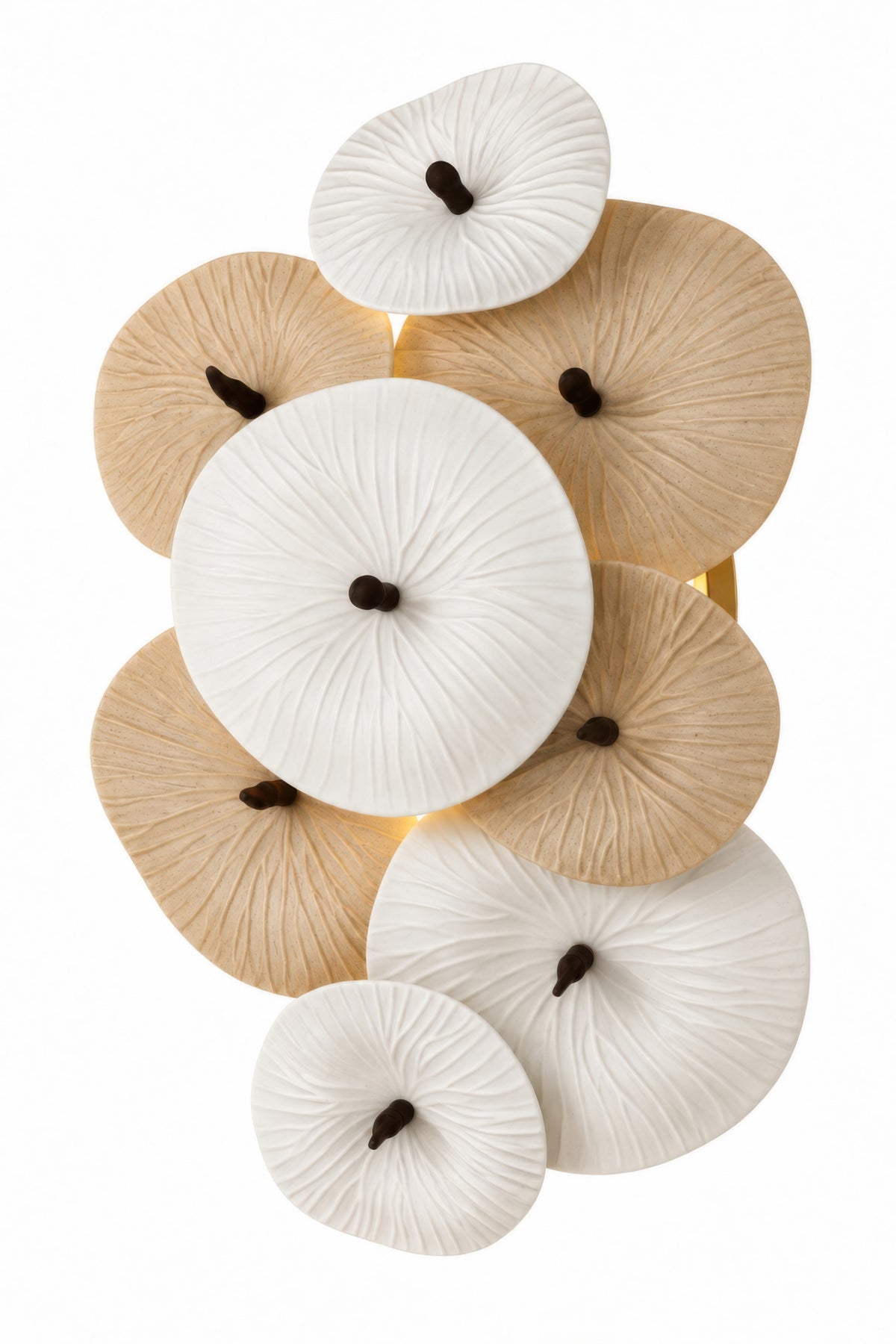 Full Bloom Porcelain 2 Lights Wall Sconce
