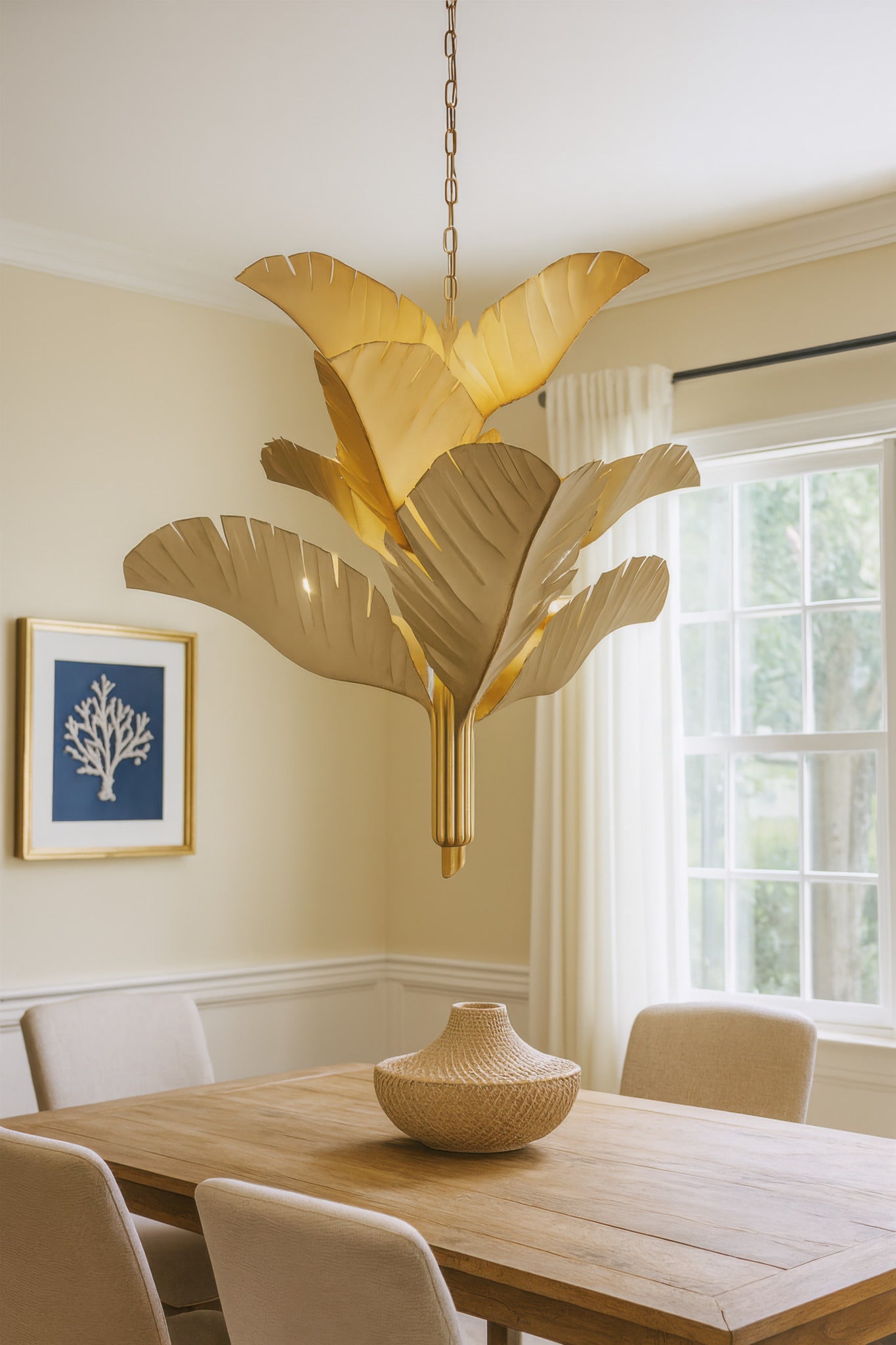 Banana Leaf 9-Light Chandelier - Banana Leaf