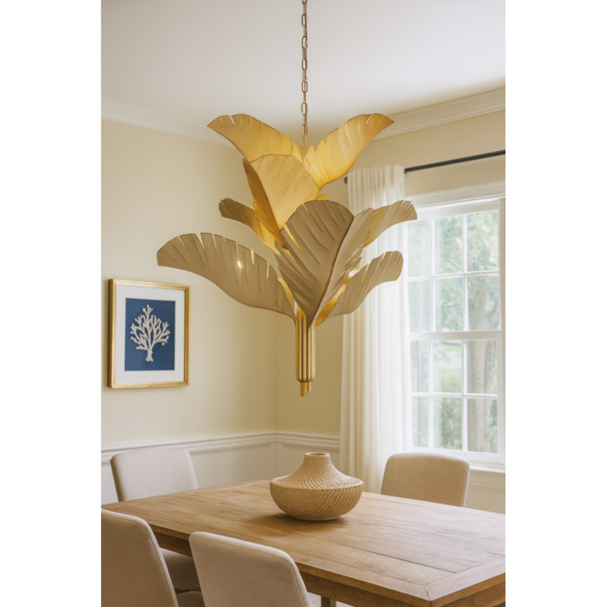 Banana Leaf 9-Light Chandelier - Banana Leaf