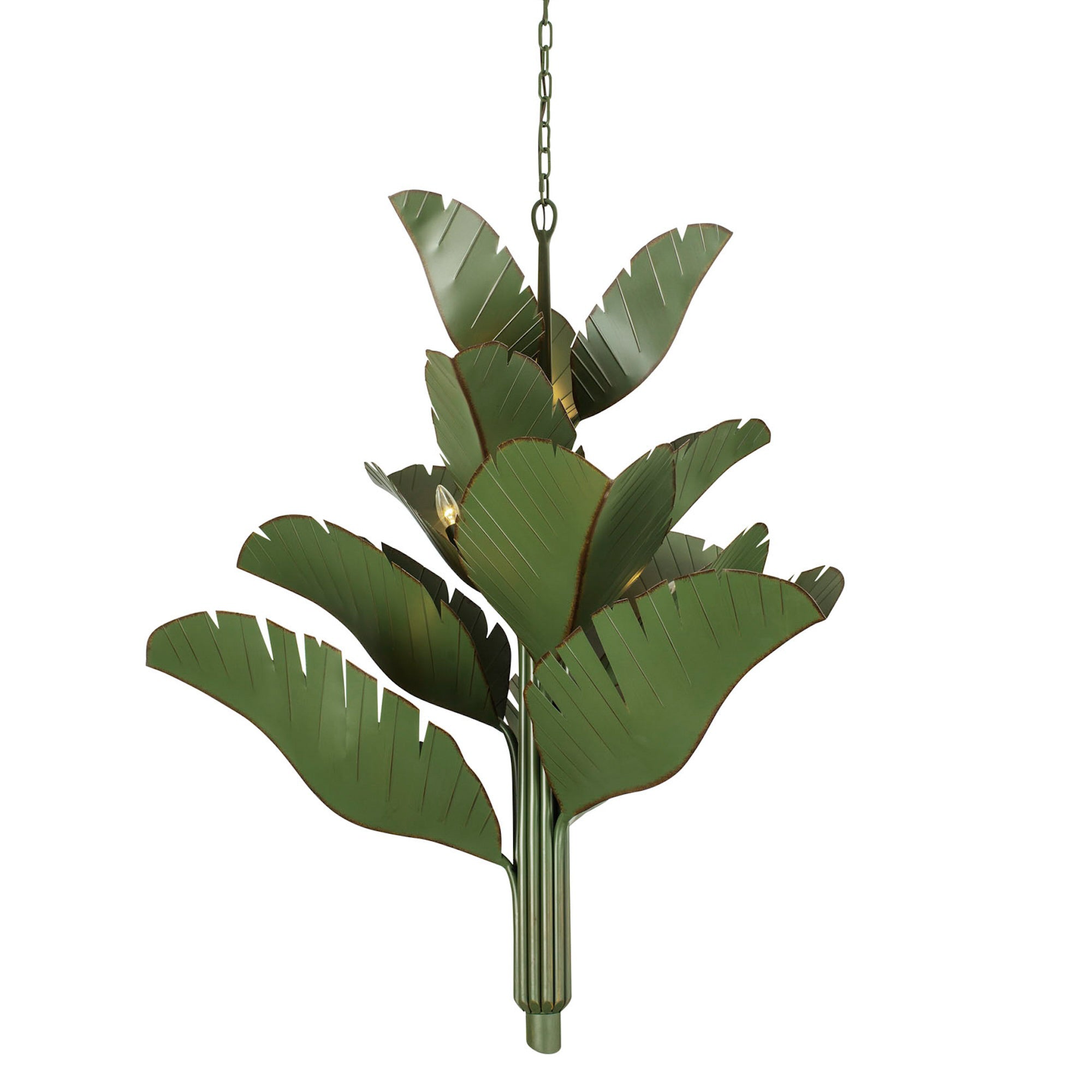 Banana Leaf 12 Light Chandelier - Banana Leaf