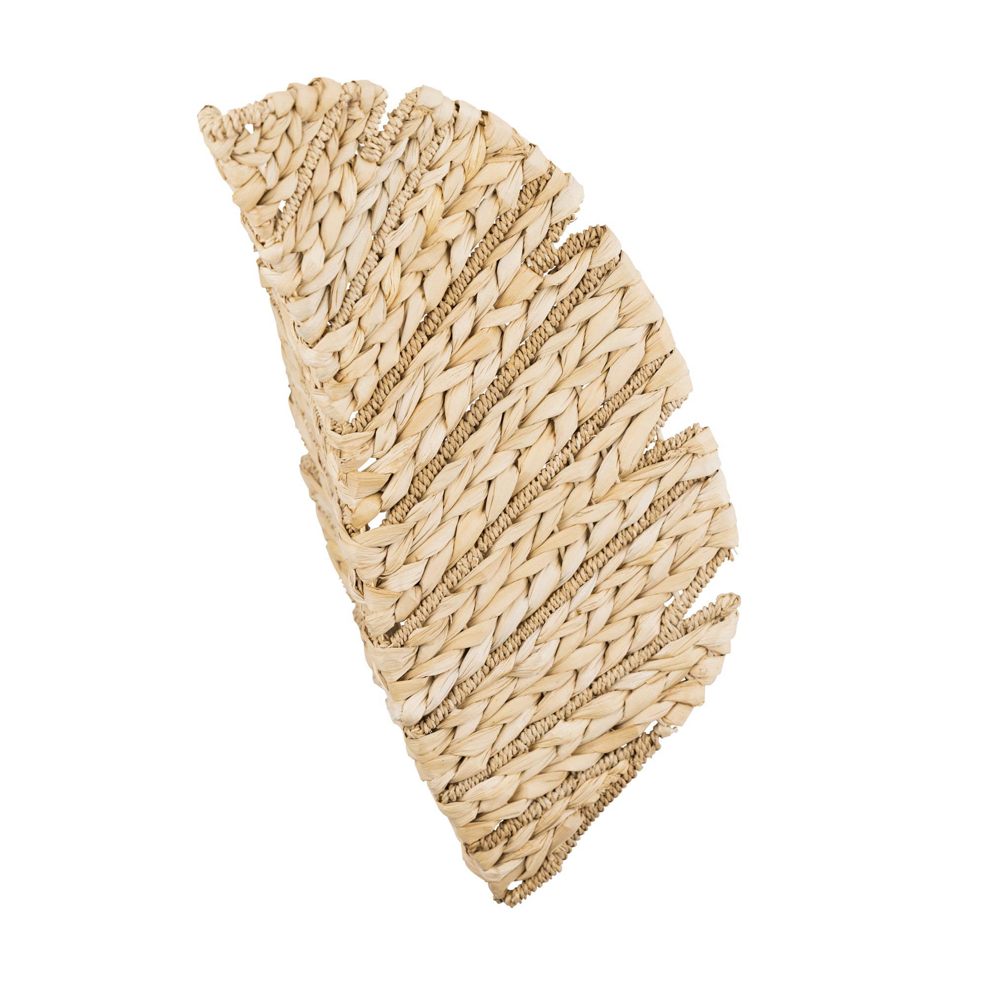 Banana Leaf 2 Light Sconce - French Gold/Natural Seagrass
