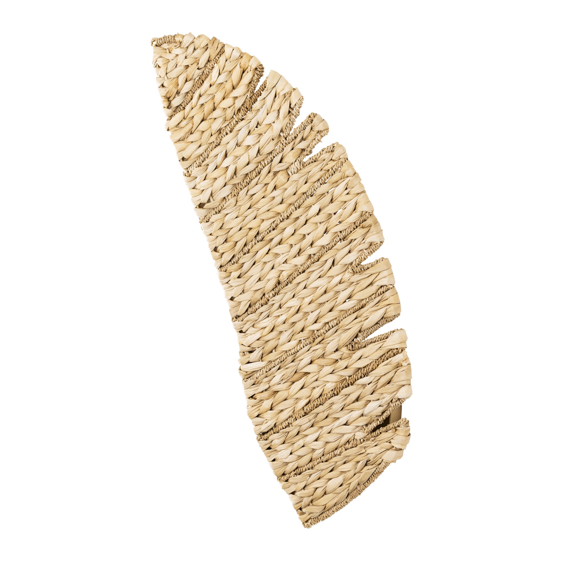 Banana Leaf 3 Light Sconce - French Gold/Natural Seagrass