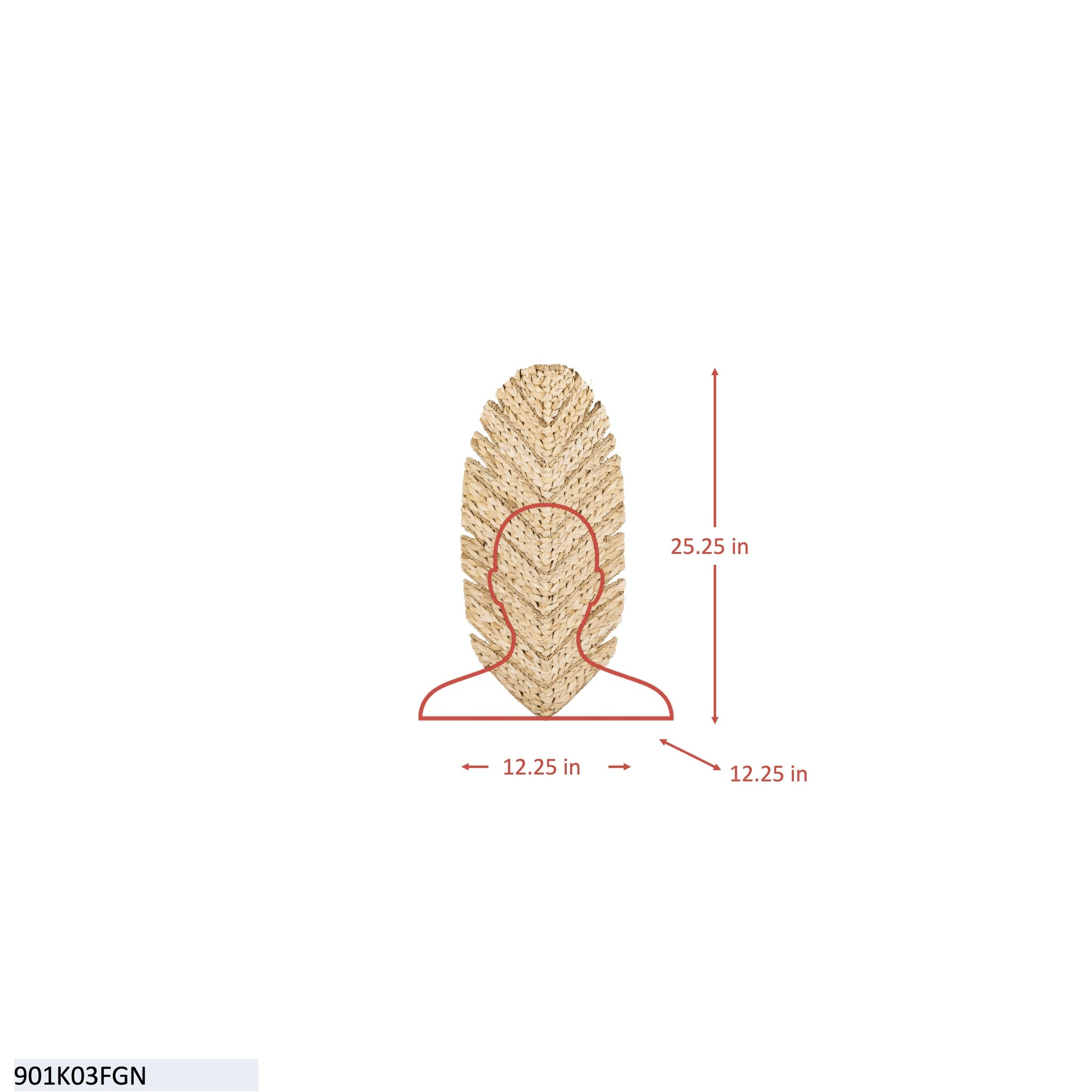 Banana Leaf 3 Light Sconce - French Gold/Natural Seagrass