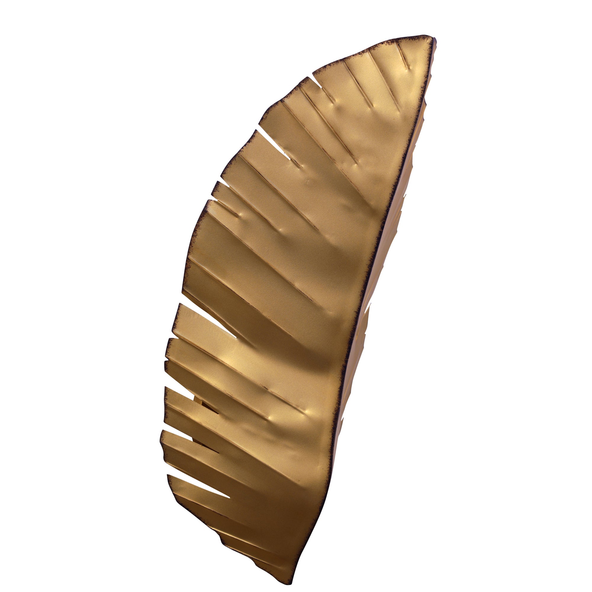 Banana Leaf 3 Light Tall Sconce - Gold