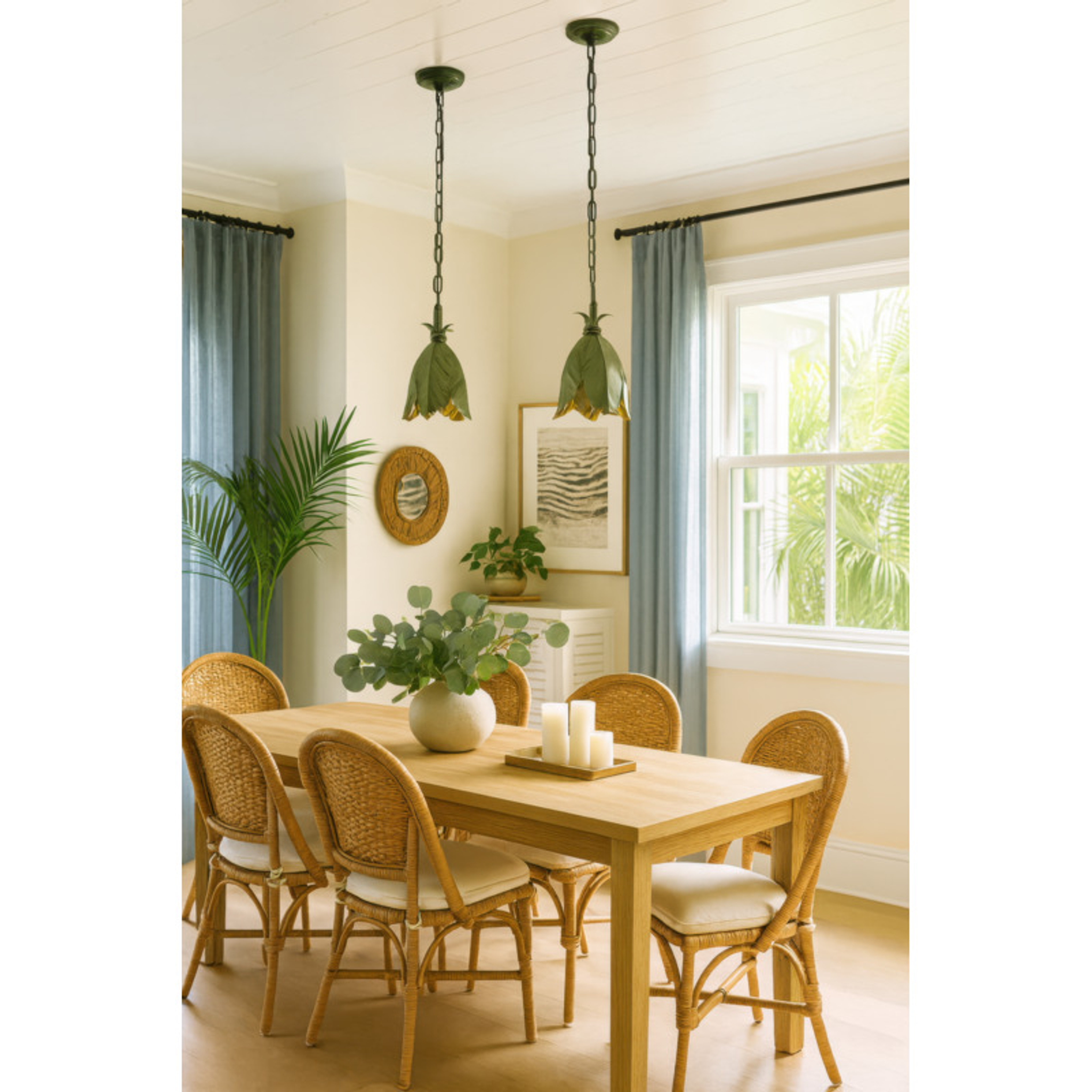Banana Leaf 1-Light Mini Pendant - Banana Leaf