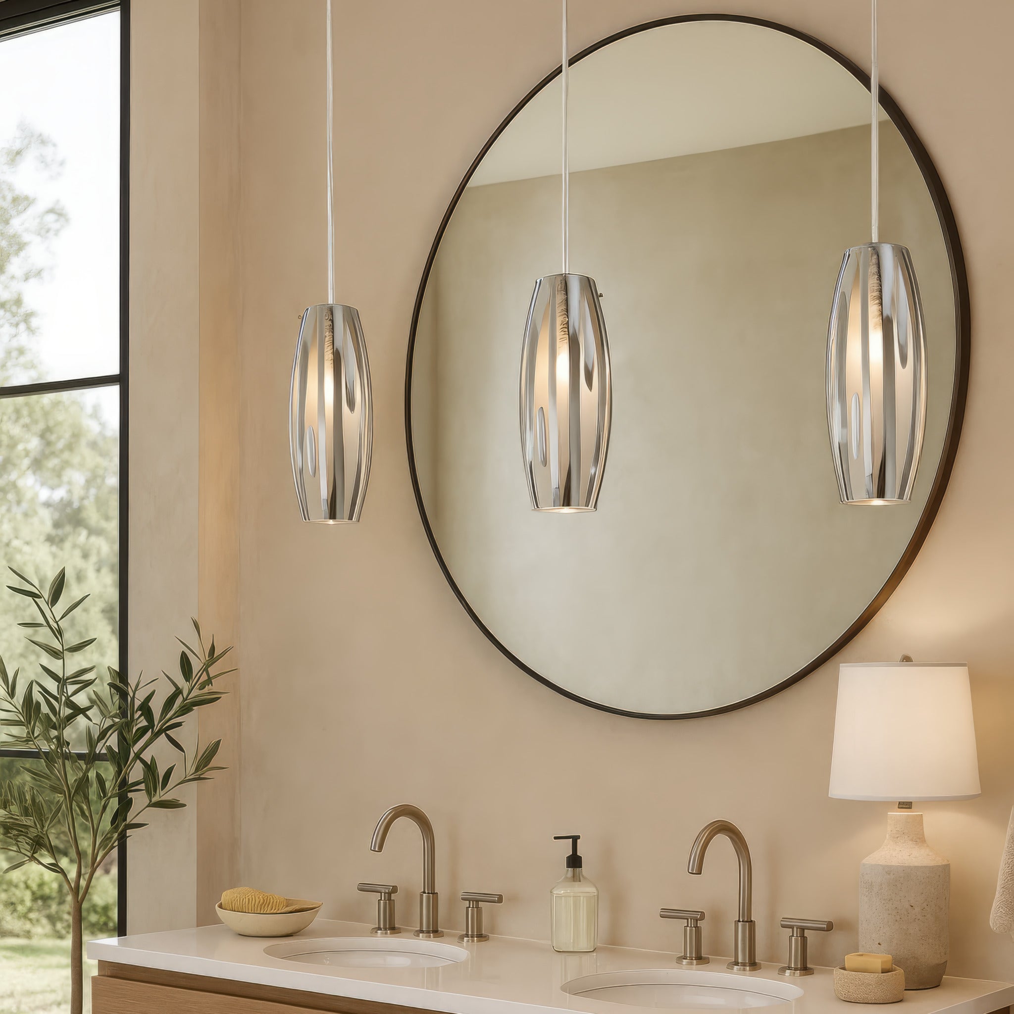 Chroman Empire 1-Light Mini Pendant - Chrome