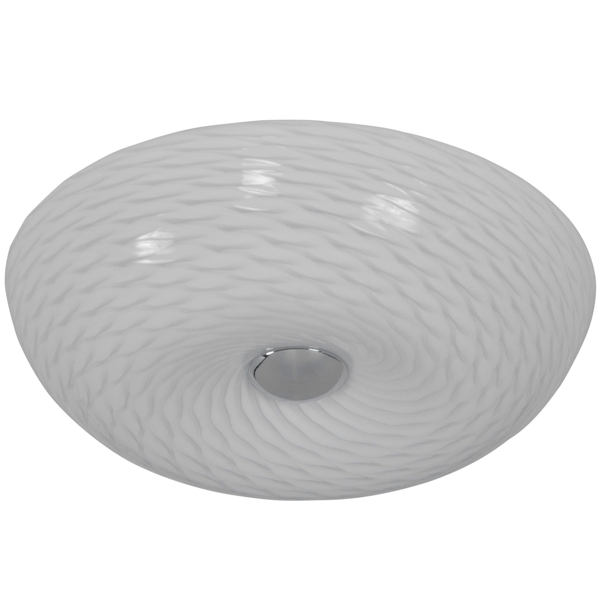 Swirled 2-Light Small Flush Mount - French Feather