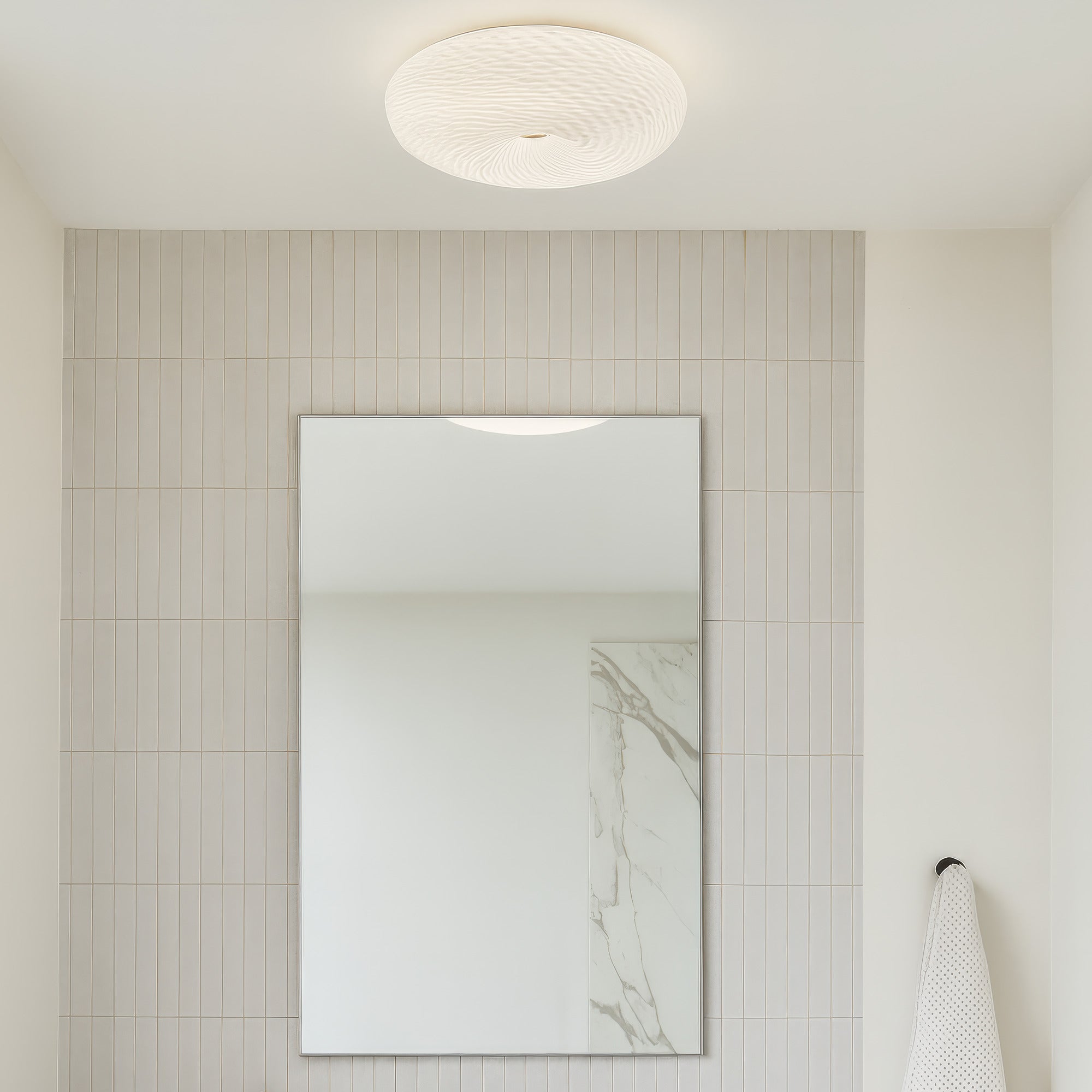 Swirled 2 Light Small Flush Mount - French Feather
