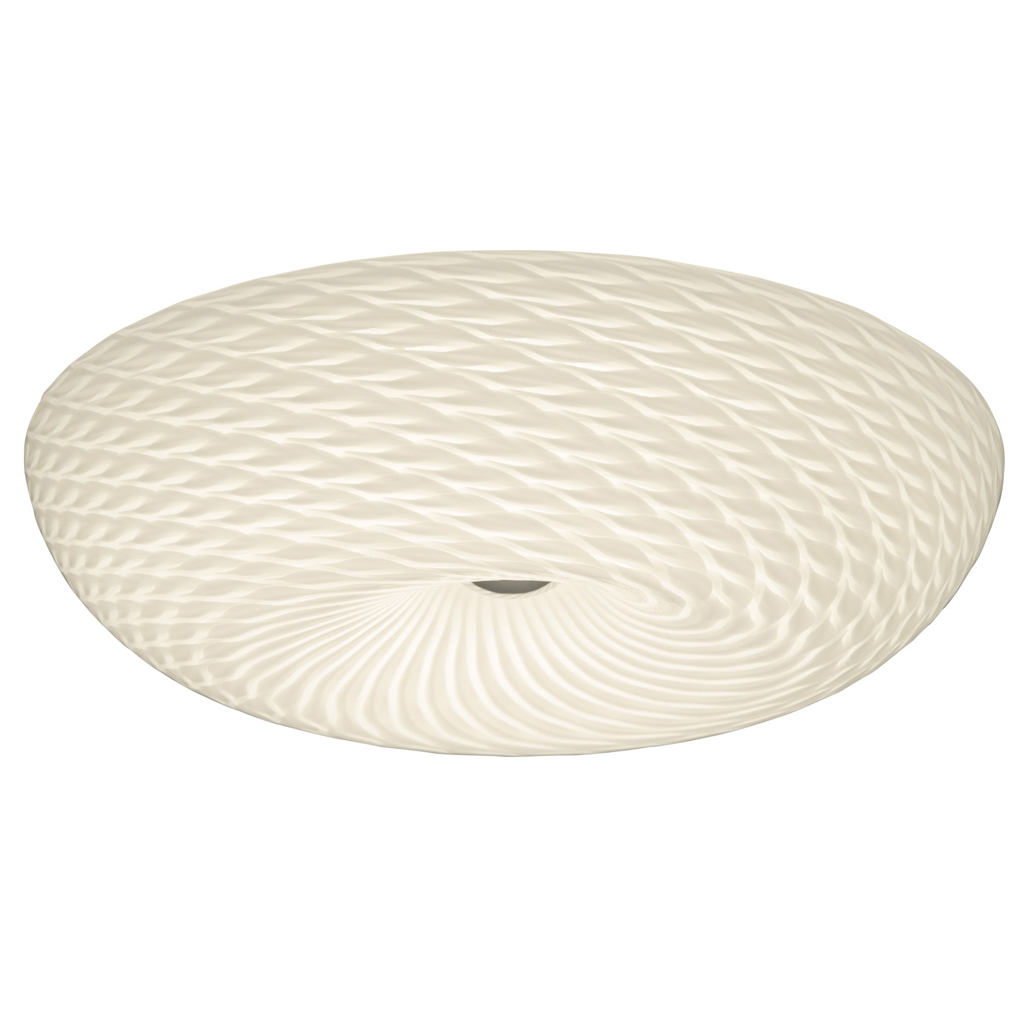 Swirled 3-Light Large Flush Mount - French Feather