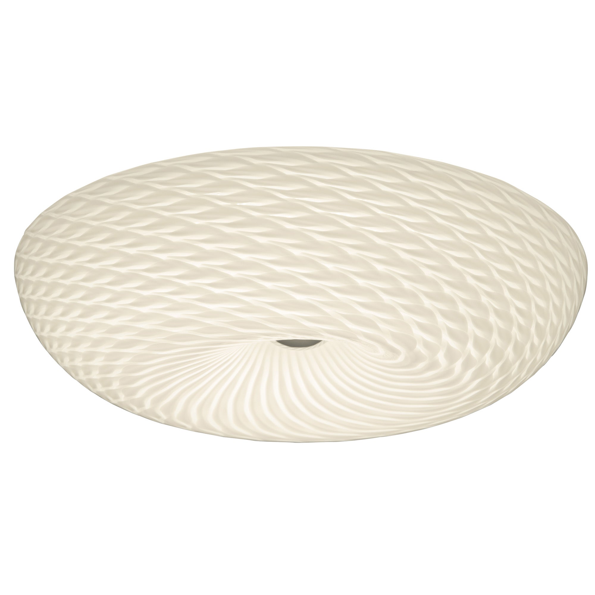 Swirled 3 Light Large Flush Mount - French Feather