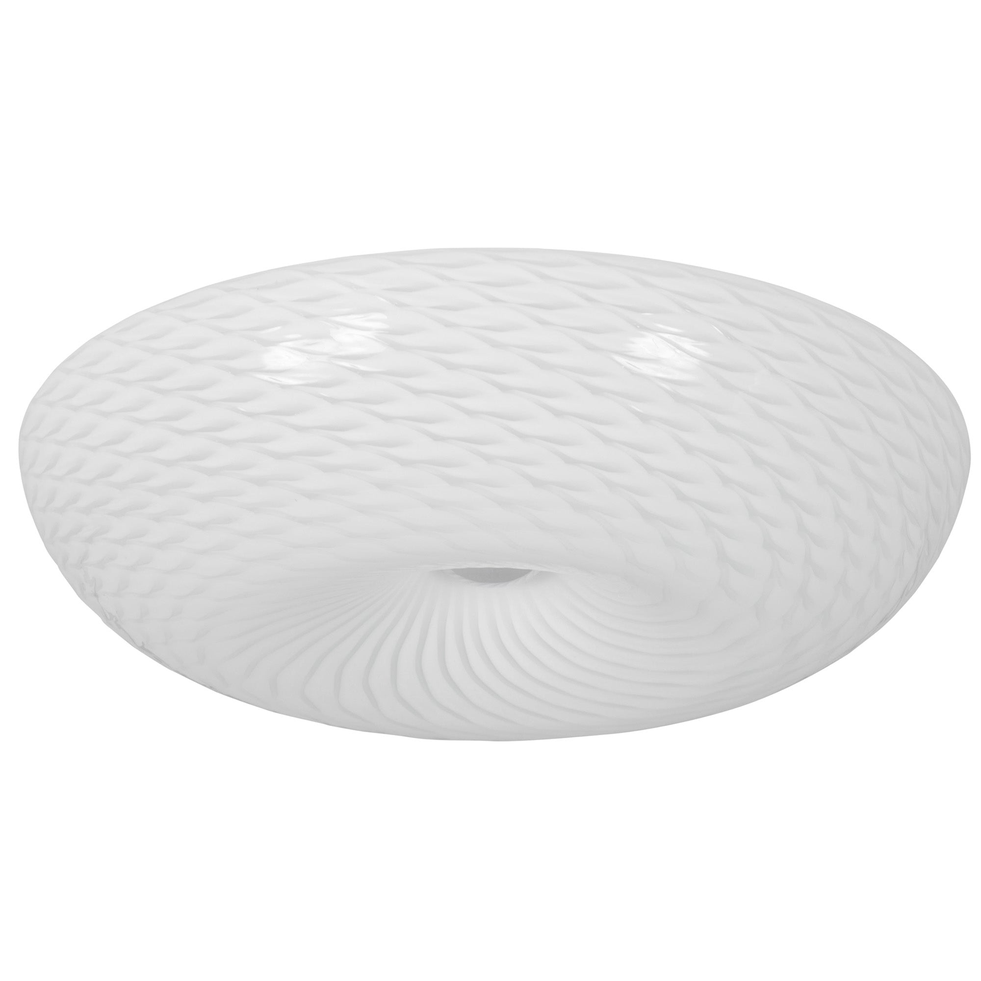 Swirled 3-Light Large Flush Mount - French Feather