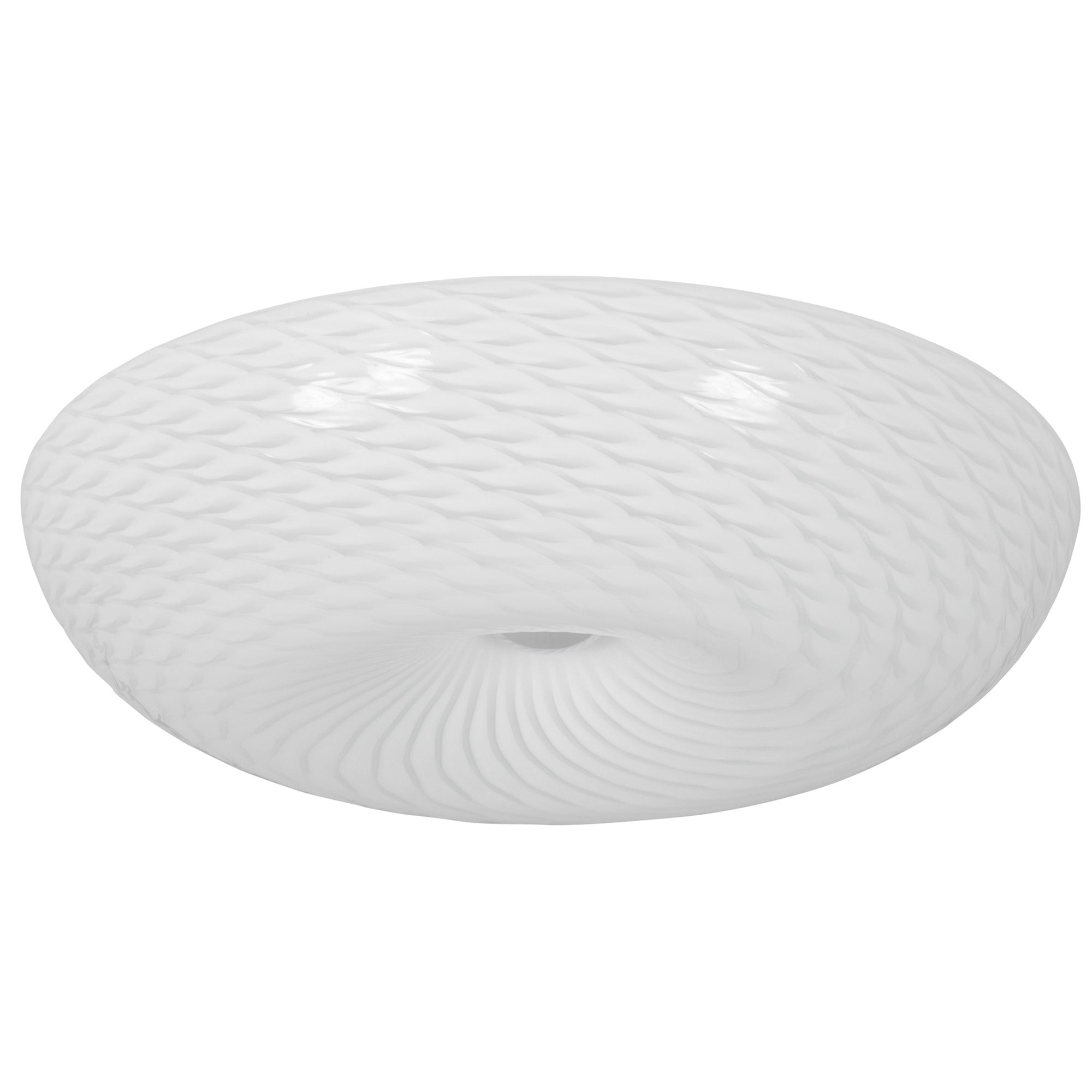 Swirled 3 Light Large Flush Mount - French Feather