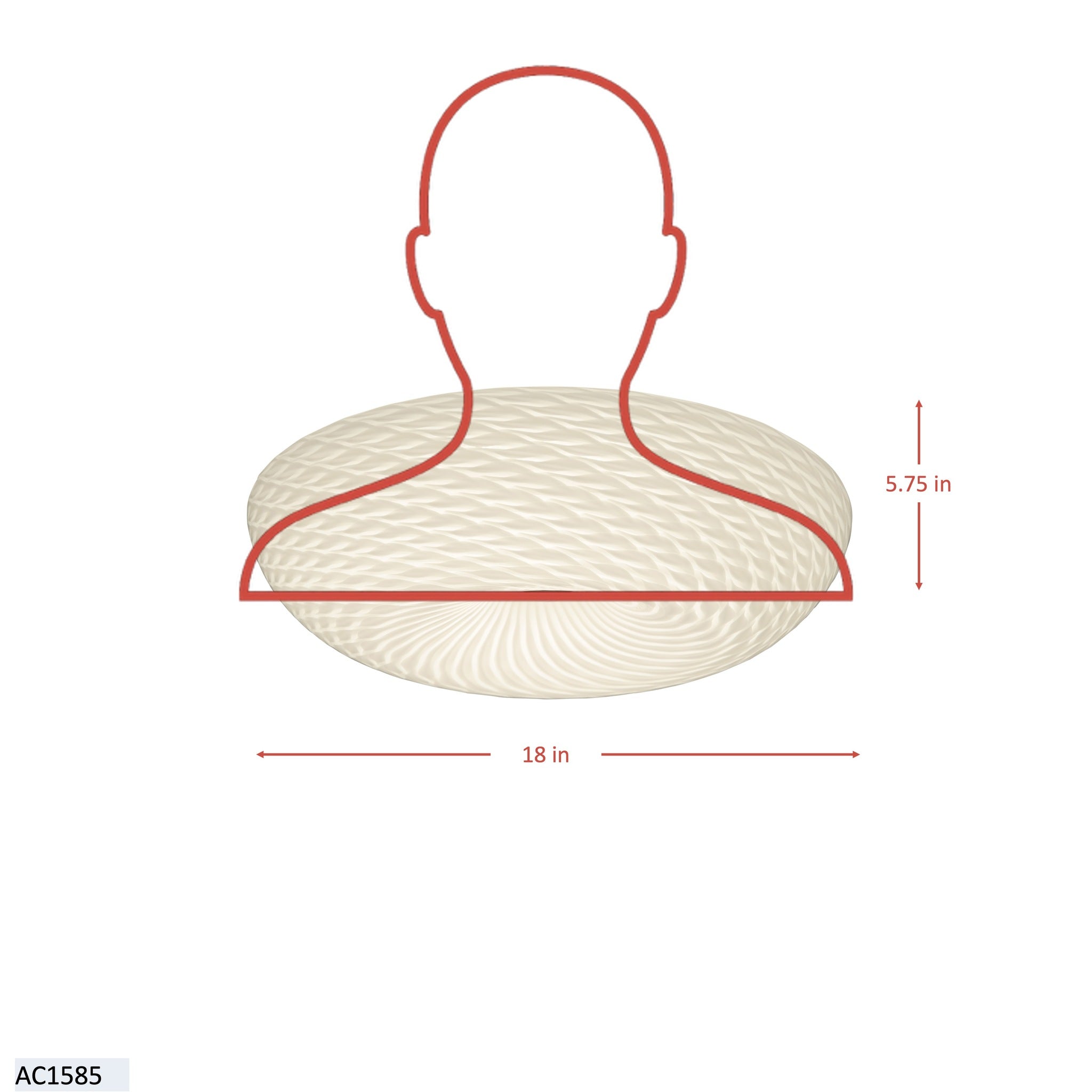 Swirled 3 Light Large Flush Mount - French Feather
