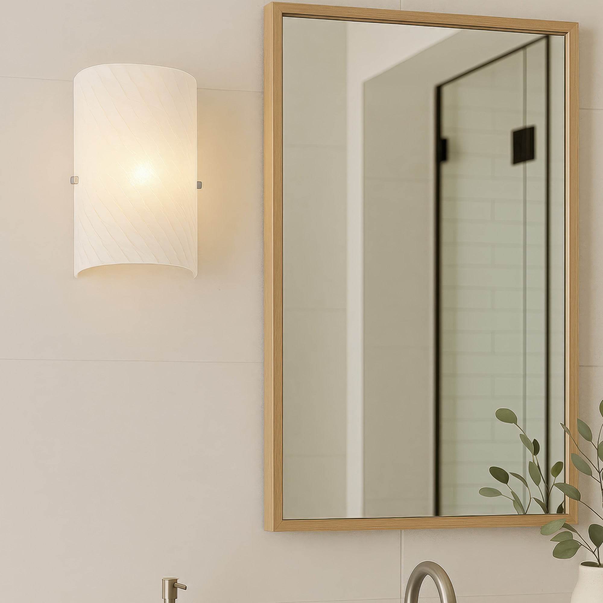 Swirled 2 Light Sconce - Chrome