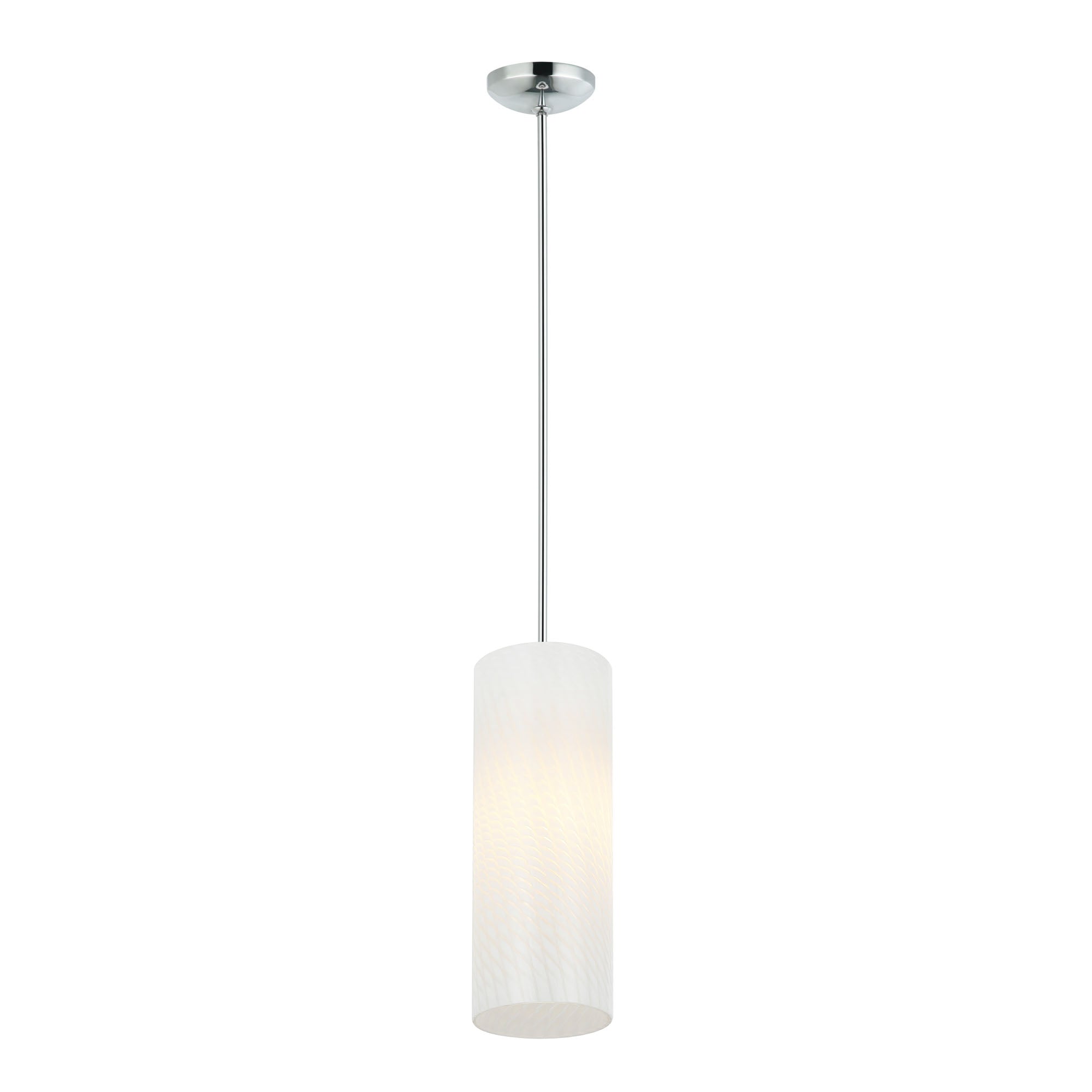 Swirled 1-Light Mini Pendant - Chrome