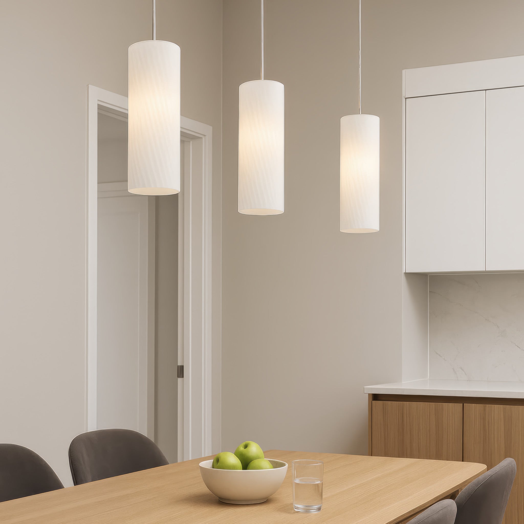 Swirled 1-Light Mini Pendant - Chrome