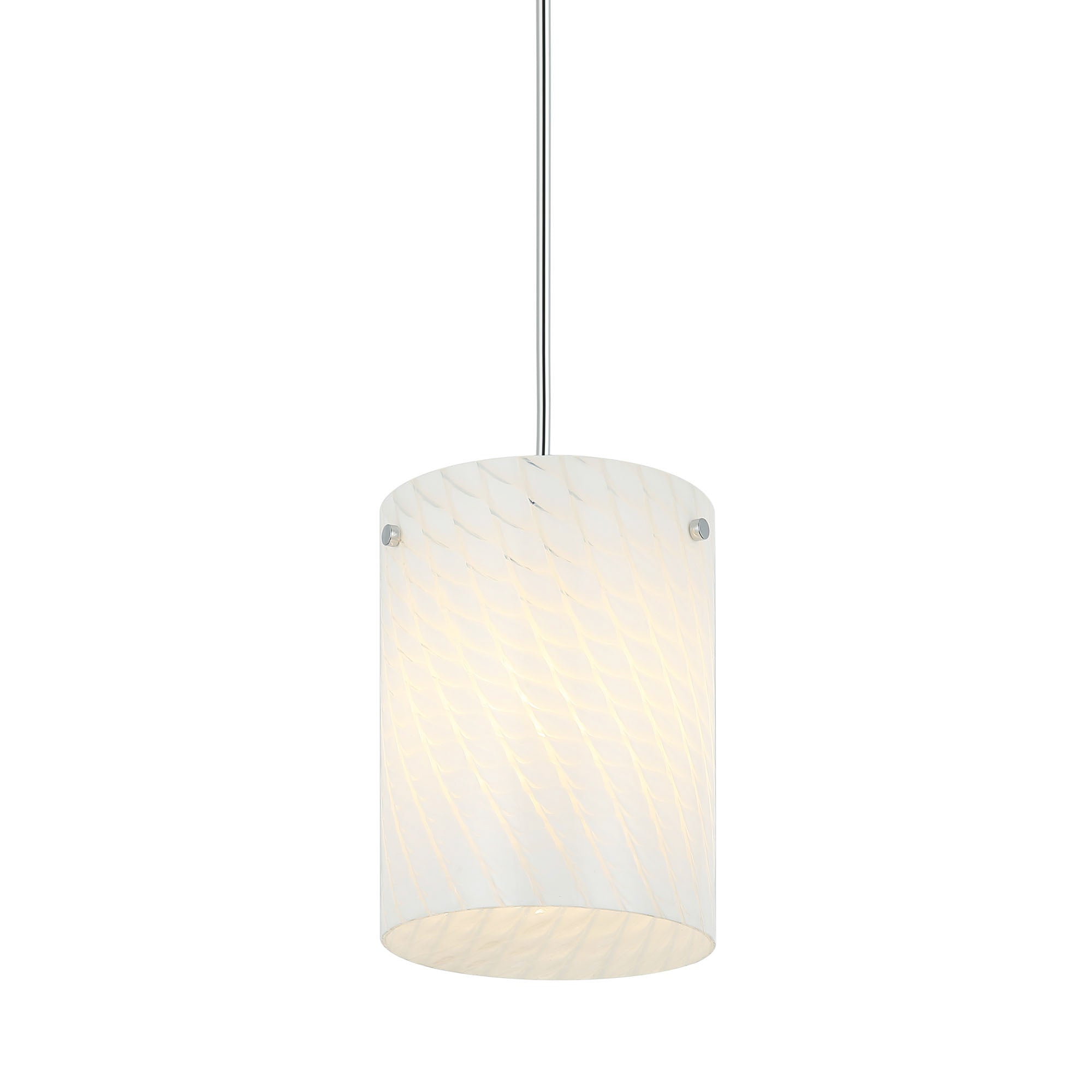 Swirled 1 Light Pendant - Chrome