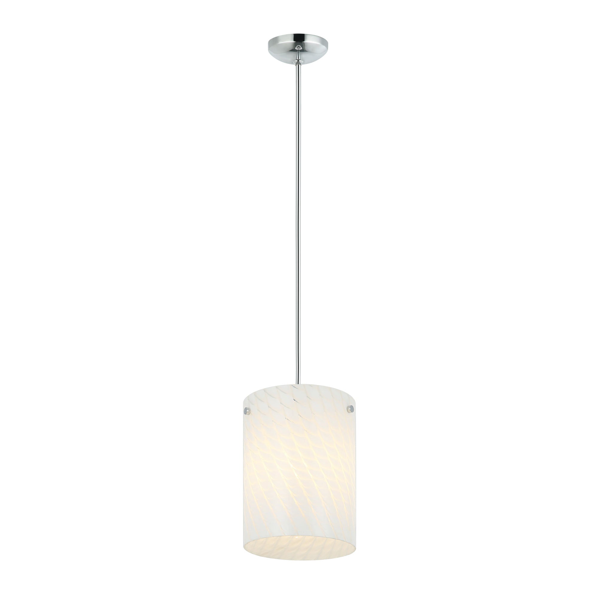 Swirled 1 Light Pendant - Chrome