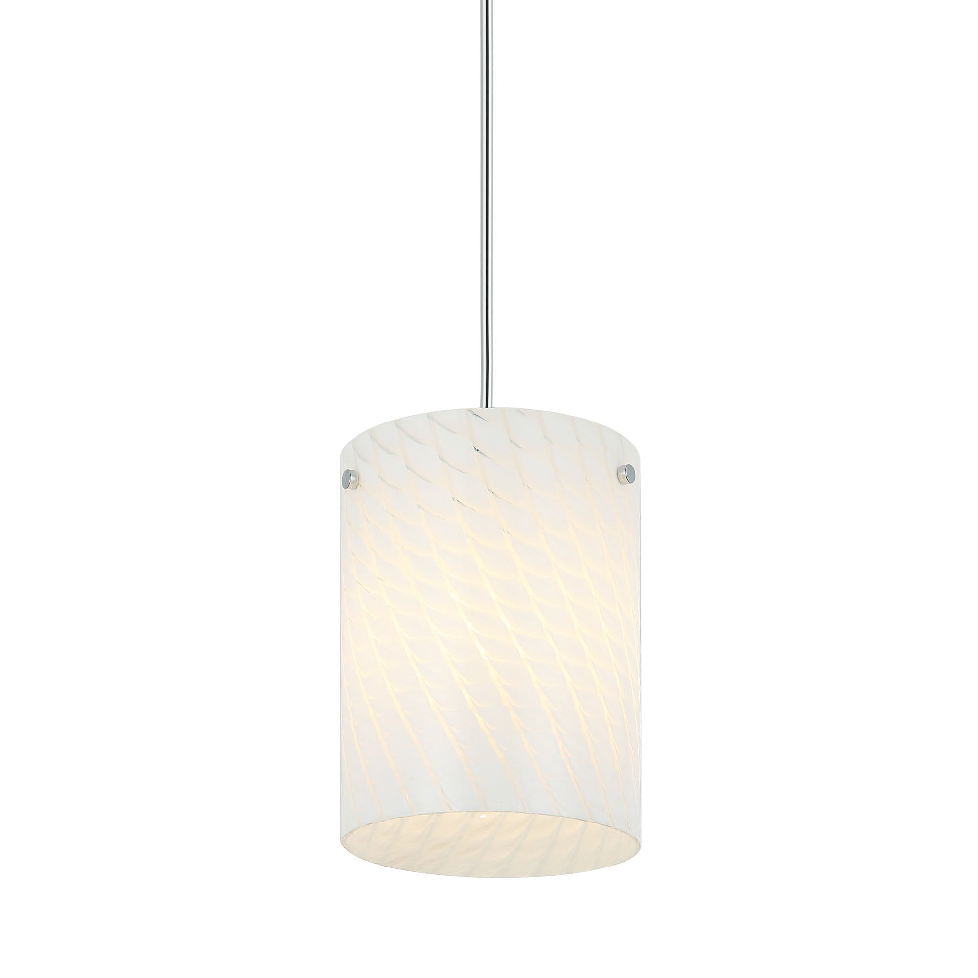 Swirled 1-Light Pendant - Chrome