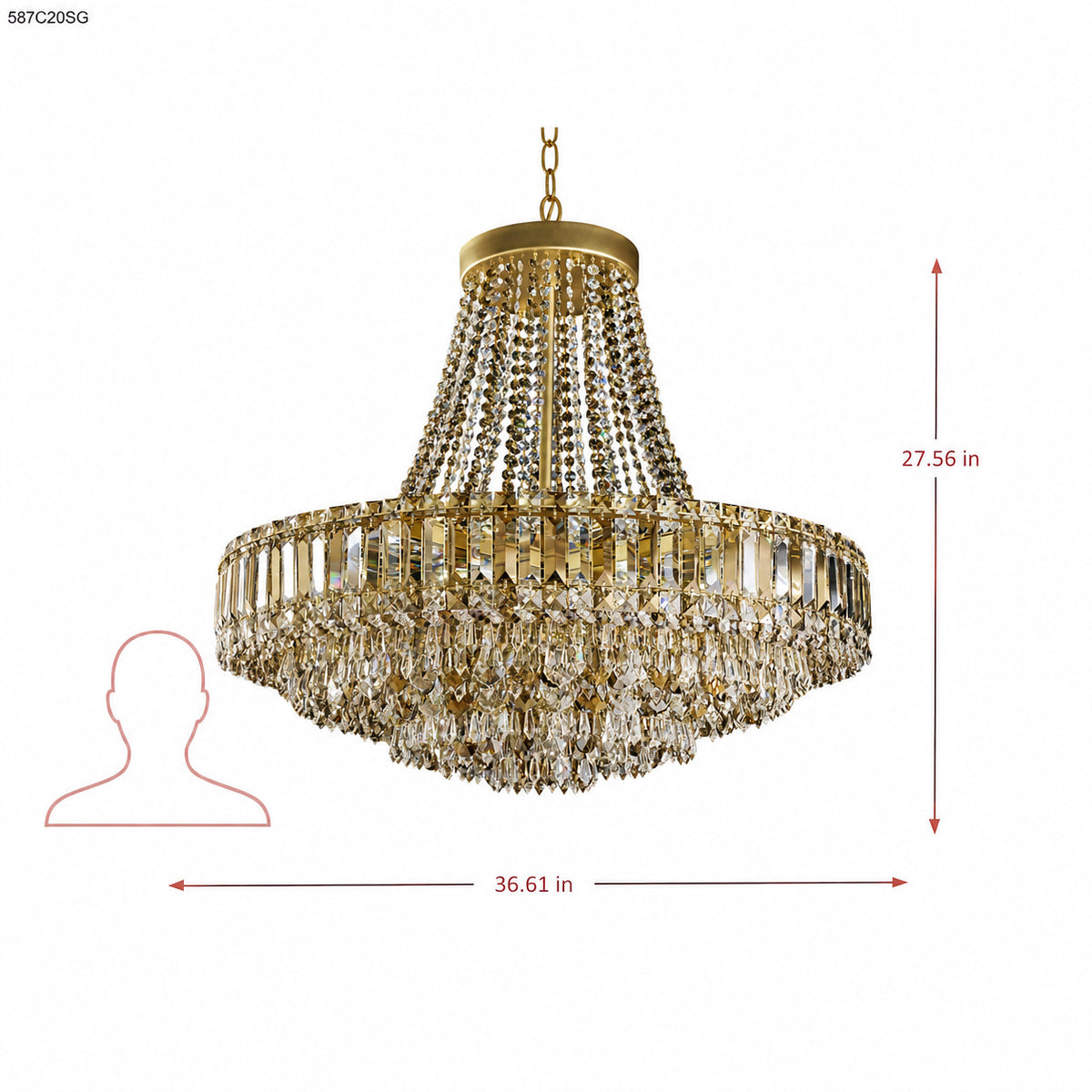 Ain't She Grand 20 Light Chandelier