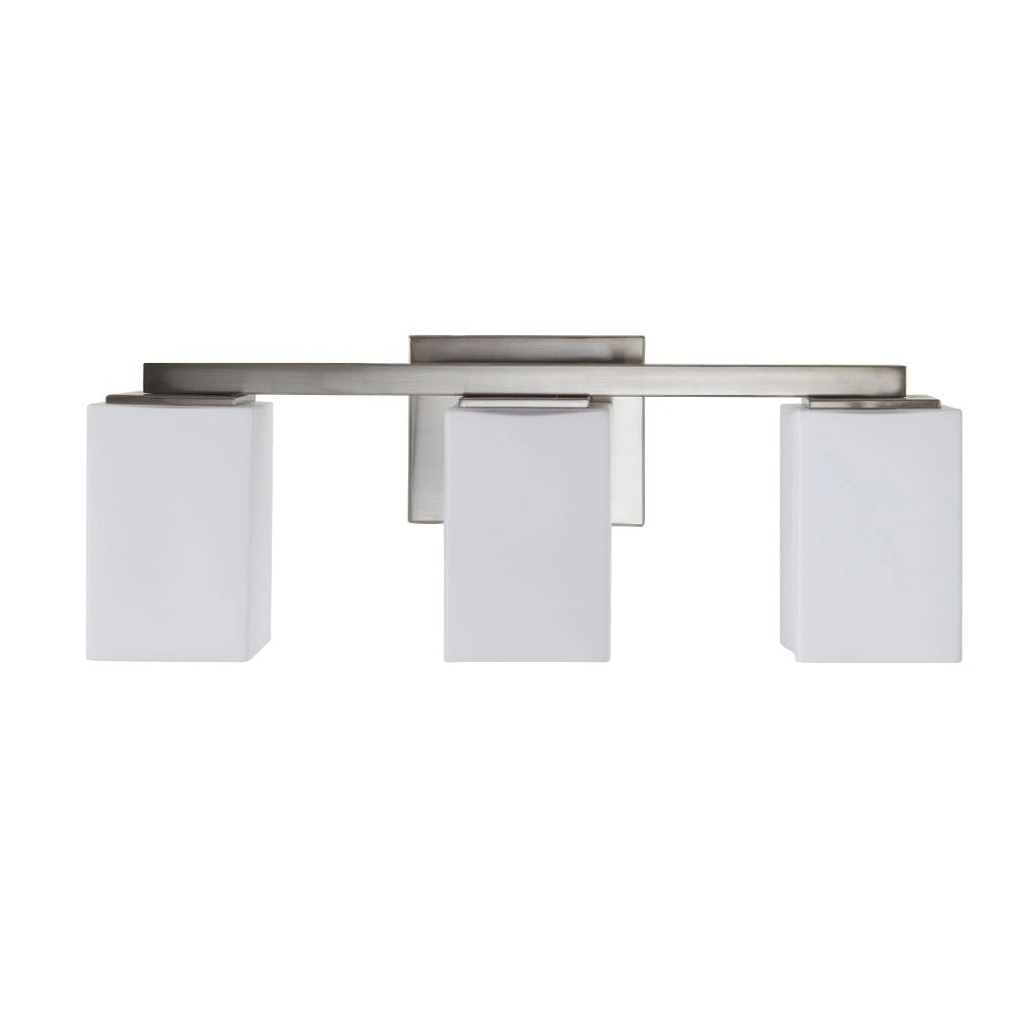Capri On Trend Brushed Nickel Three Light Bath Vanity
